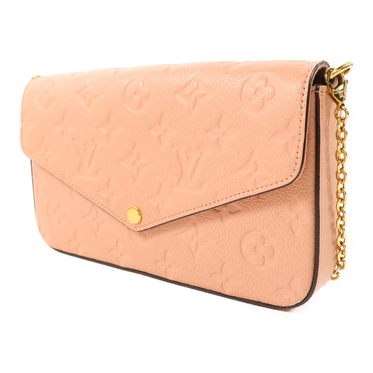 LOUIS VUITTON Felicie M82608 Shoulder Bag Calfskin 粉色 / Pink Calfskin Rank A - Thumbnail 3