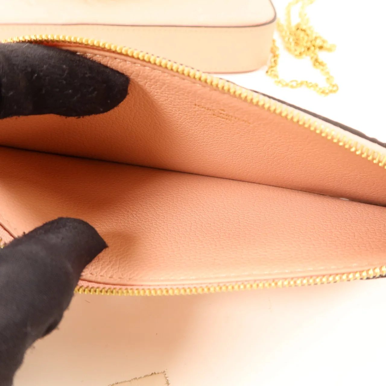 LOUIS VUITTON Felicie M82608 Shoulder Bag Calfskin 粉色 / Pink Calfskin Rank A - Thumbnail 14