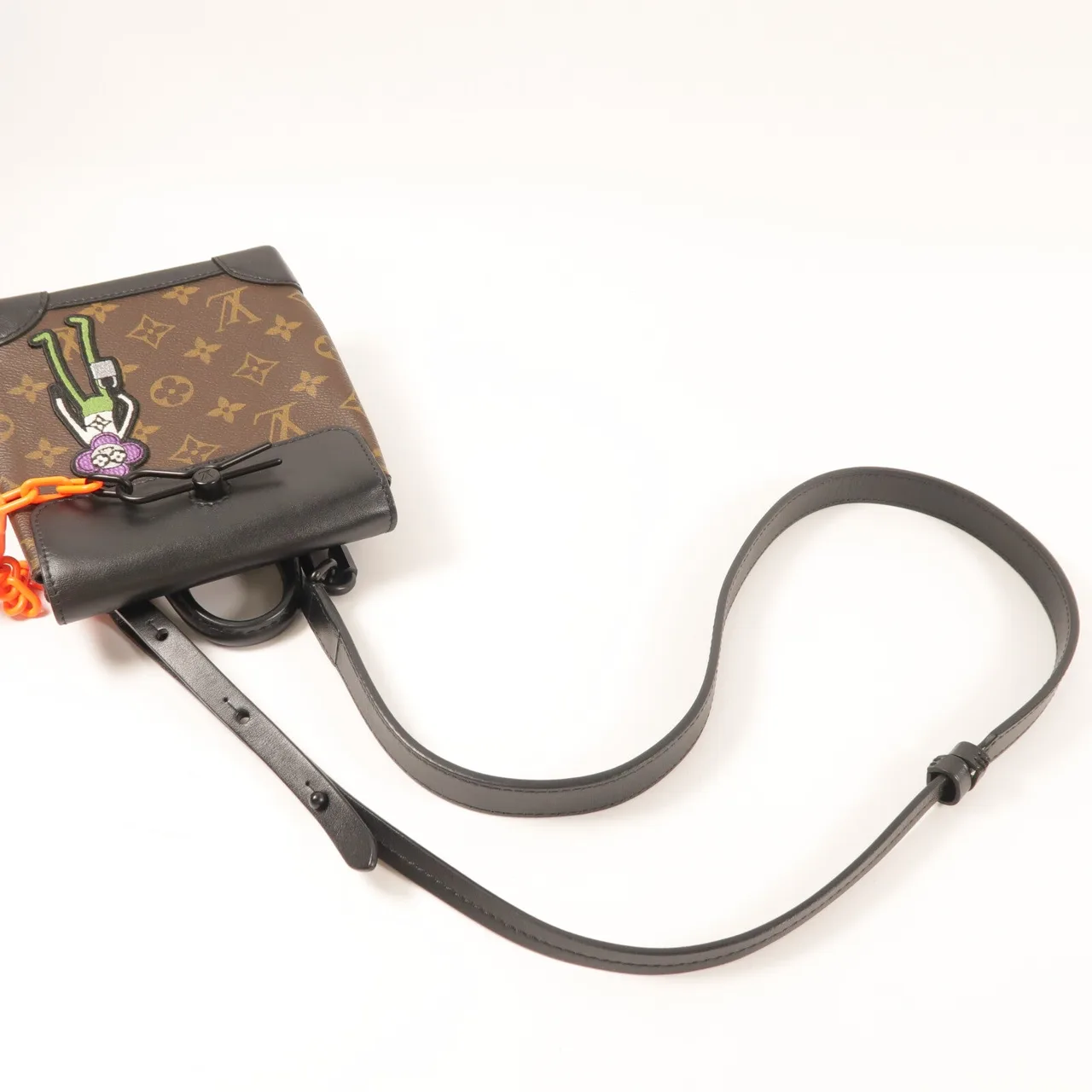 LOUIS VUITTON Steamer M80327 Shoulder Bag Coated Canvas 棕色 / 黑色 / Brwon Coated Canvas Rank A - Thumbnail 8