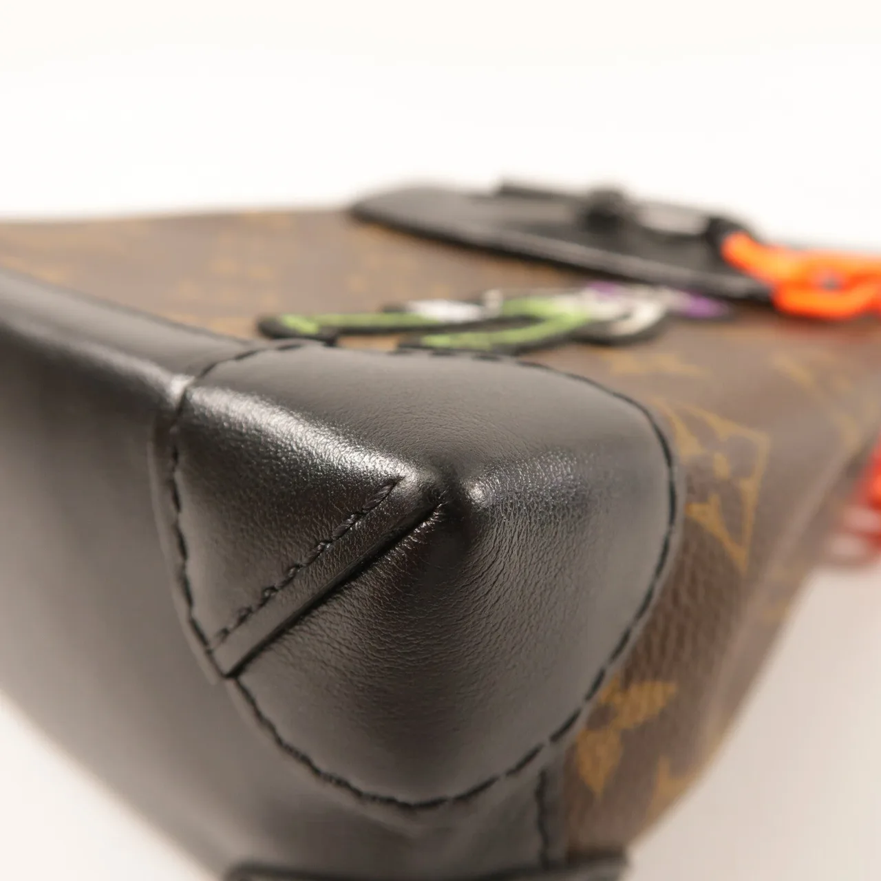 LOUIS VUITTON Steamer M80327 Shoulder Bag Coated Canvas 棕色 / 黑色 / Brwon Coated Canvas Rank A - Thumbnail 10