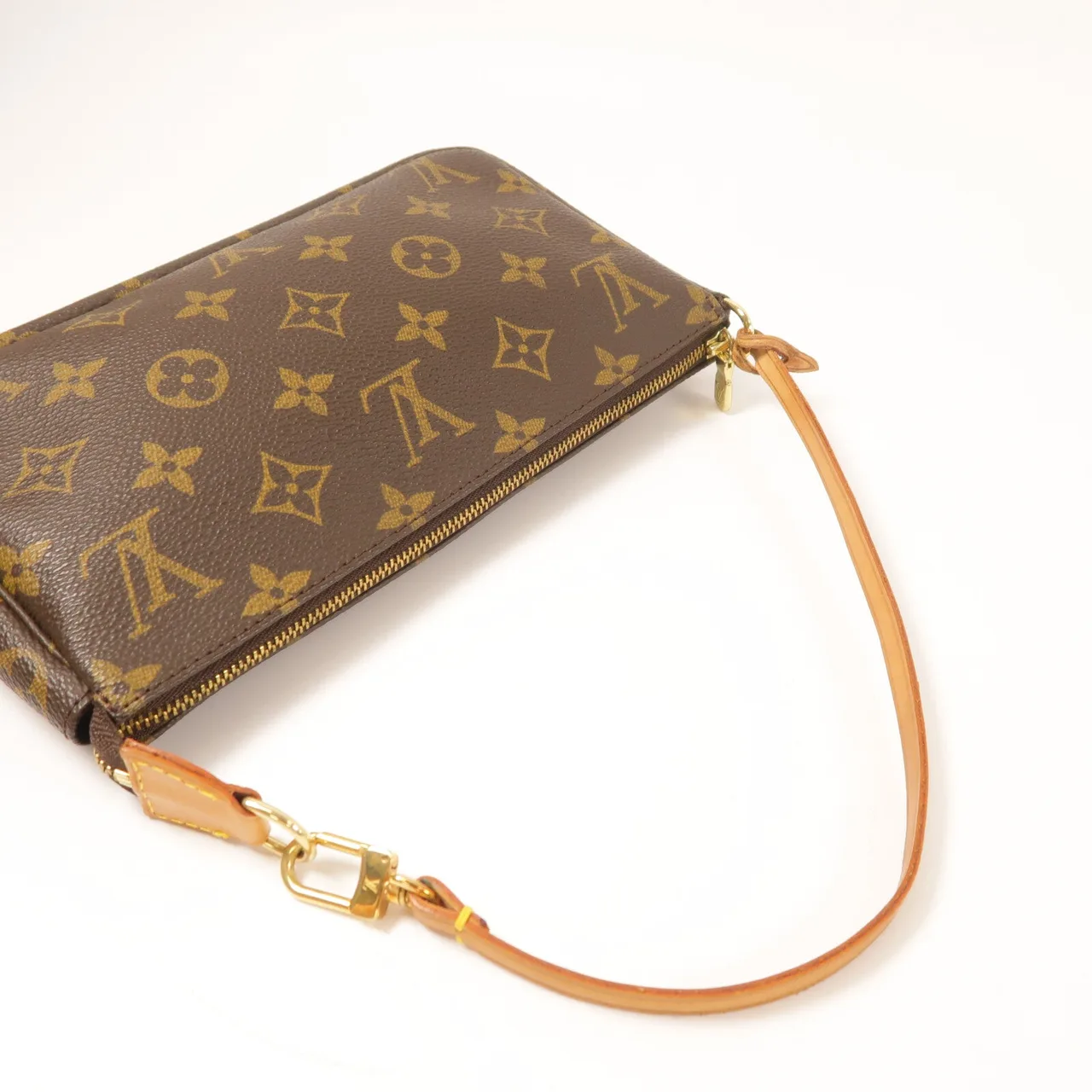 LOUIS VUITTON Pochette Accessoires M51980 Bag Coated Canvas 棕色 / Brown Coated Canvas Rank A - Thumbnail 8