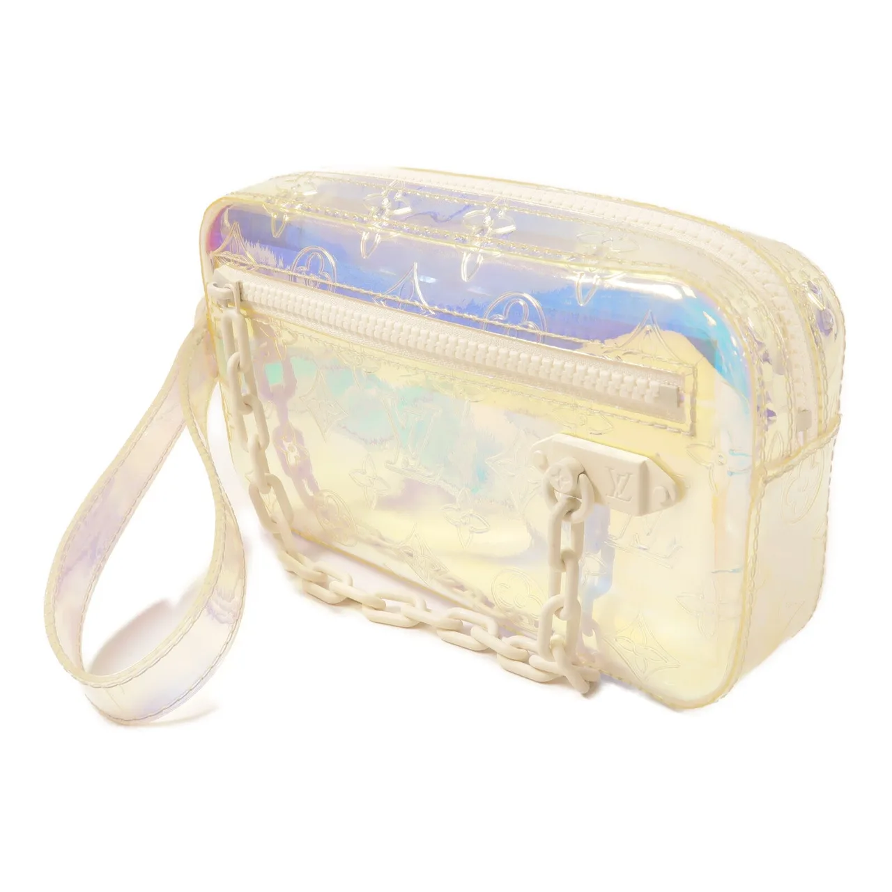 LOUIS VUITTON Pochette Volga M55261 Clutch x PVC 其他 / 白色 x PVC Rank A - Thumbnail 3