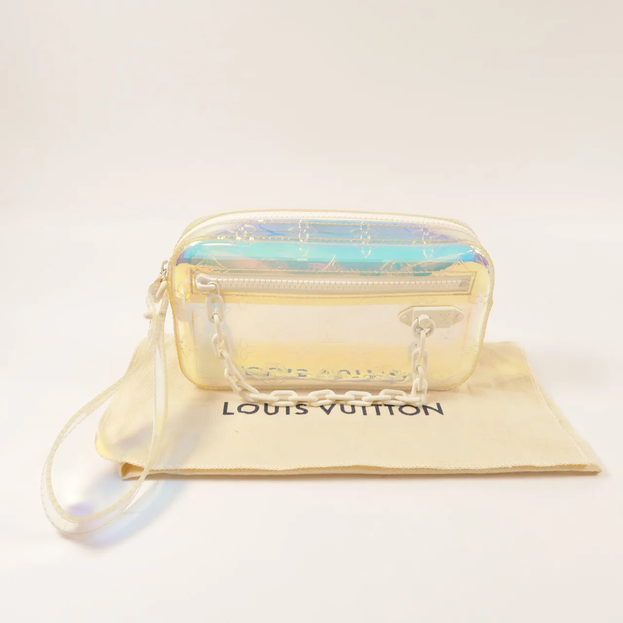 LOUIS VUITTON Pochette Volga M55261 Clutch x PVC 其他 / 白色 x PVC Rank A - Thumbnail 8
