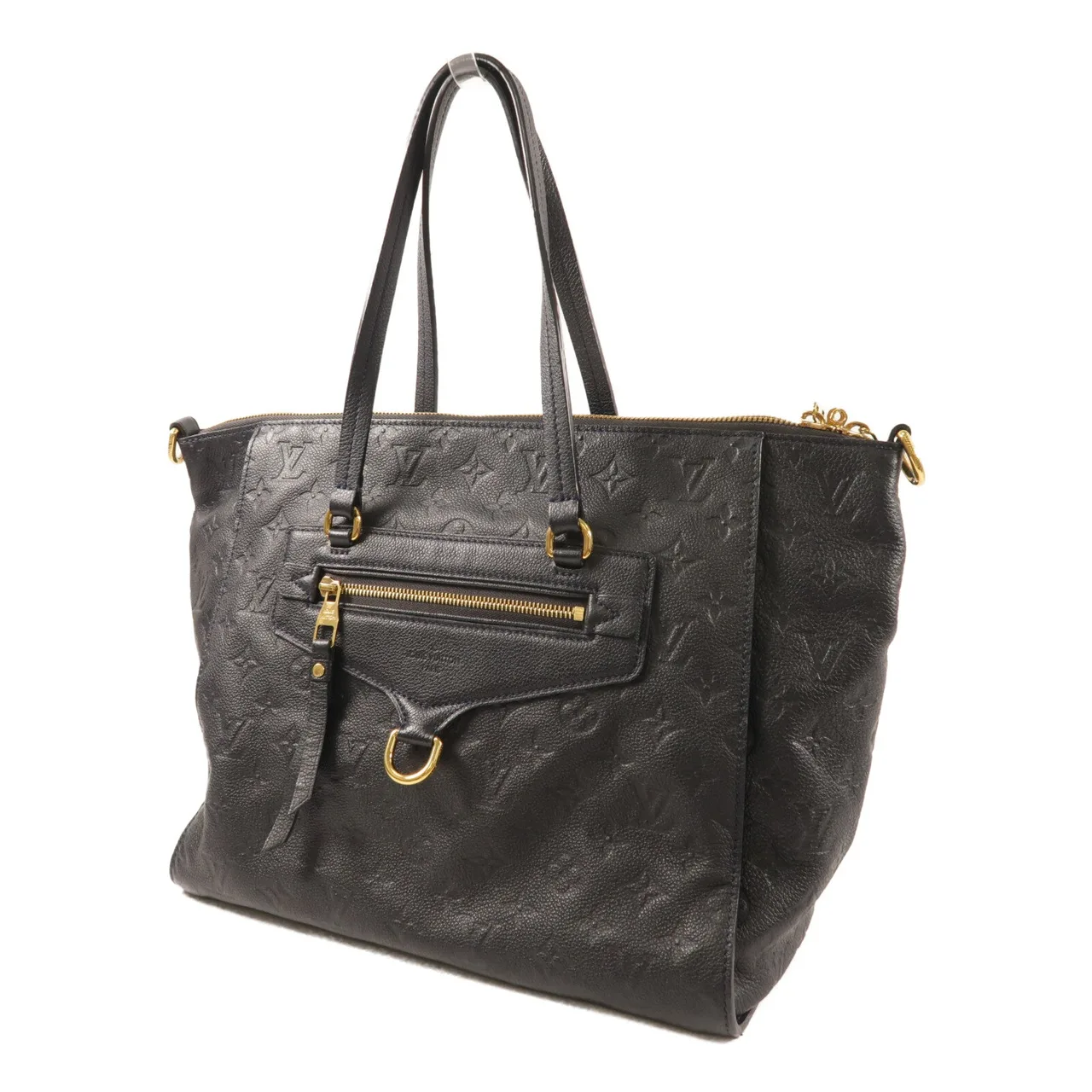 LOUIS VUITTON Lumineuse M93410 兩用包 牛皮 藍色 / Navy 牛皮 中古品A - 縮圖 4