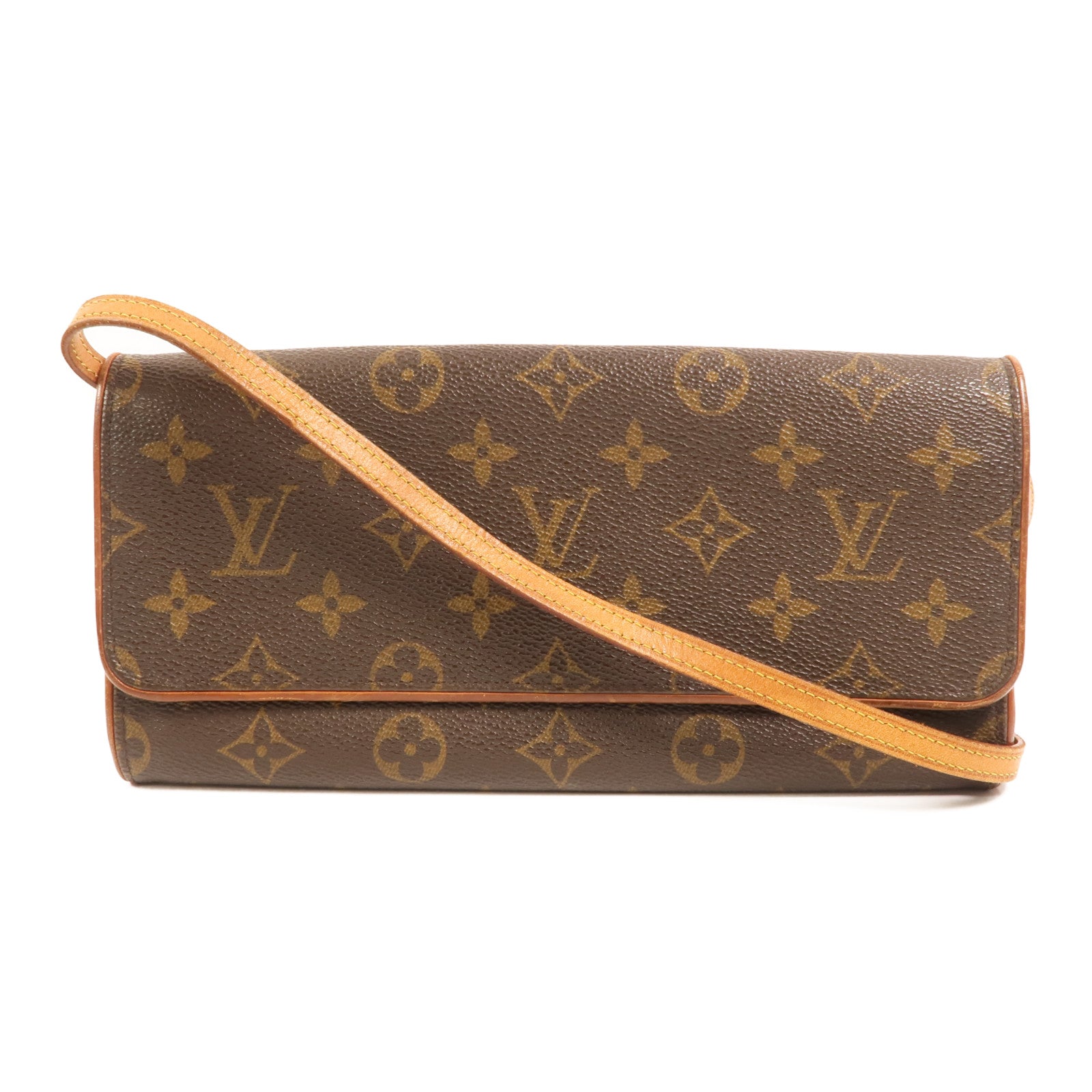 LOUIS VUITTON Pochette Twin M51852 Shoulder Bag Coated Canvas