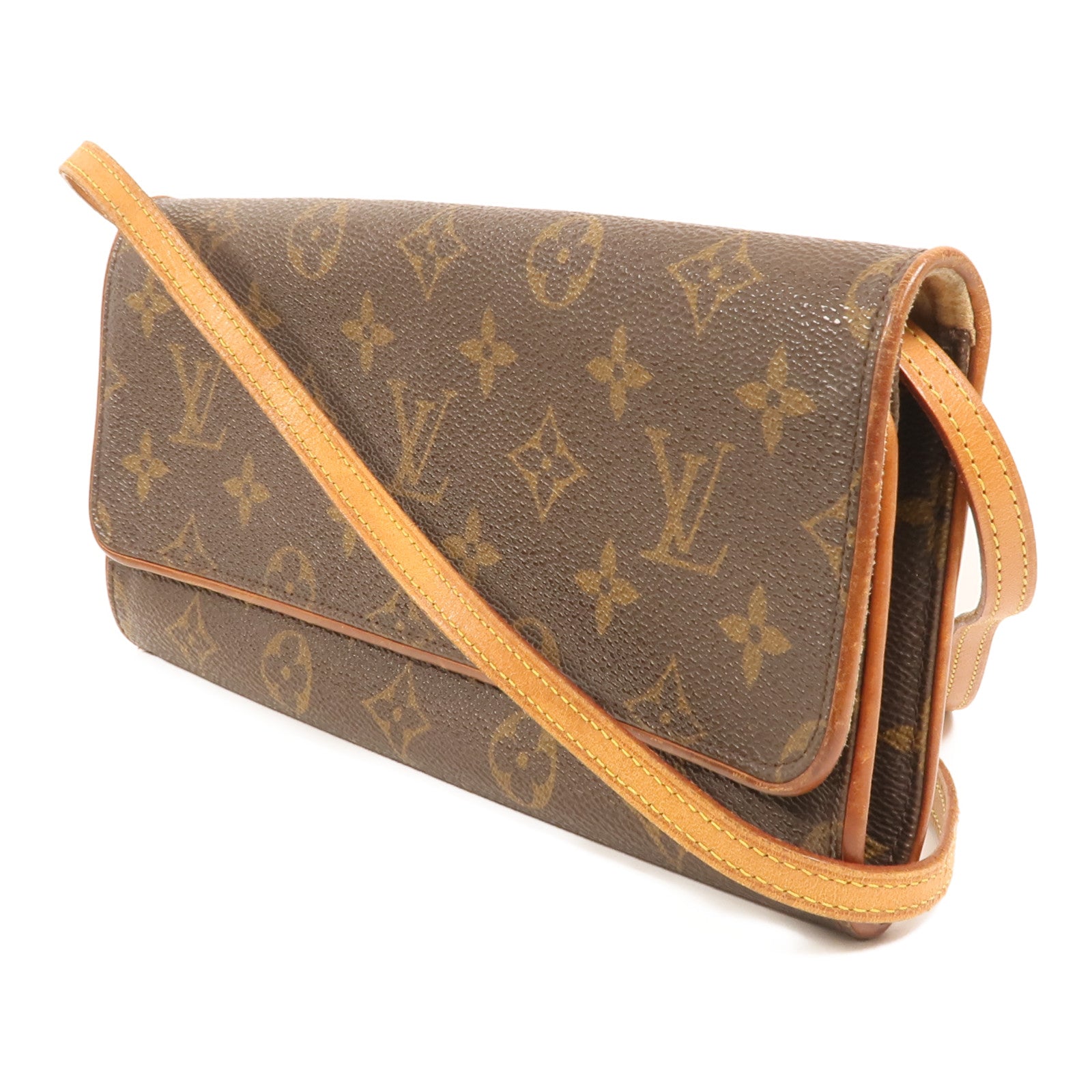 LOUIS VUITTON Pochette Twin M51852 Shoulder Bag Coated Canvas 3