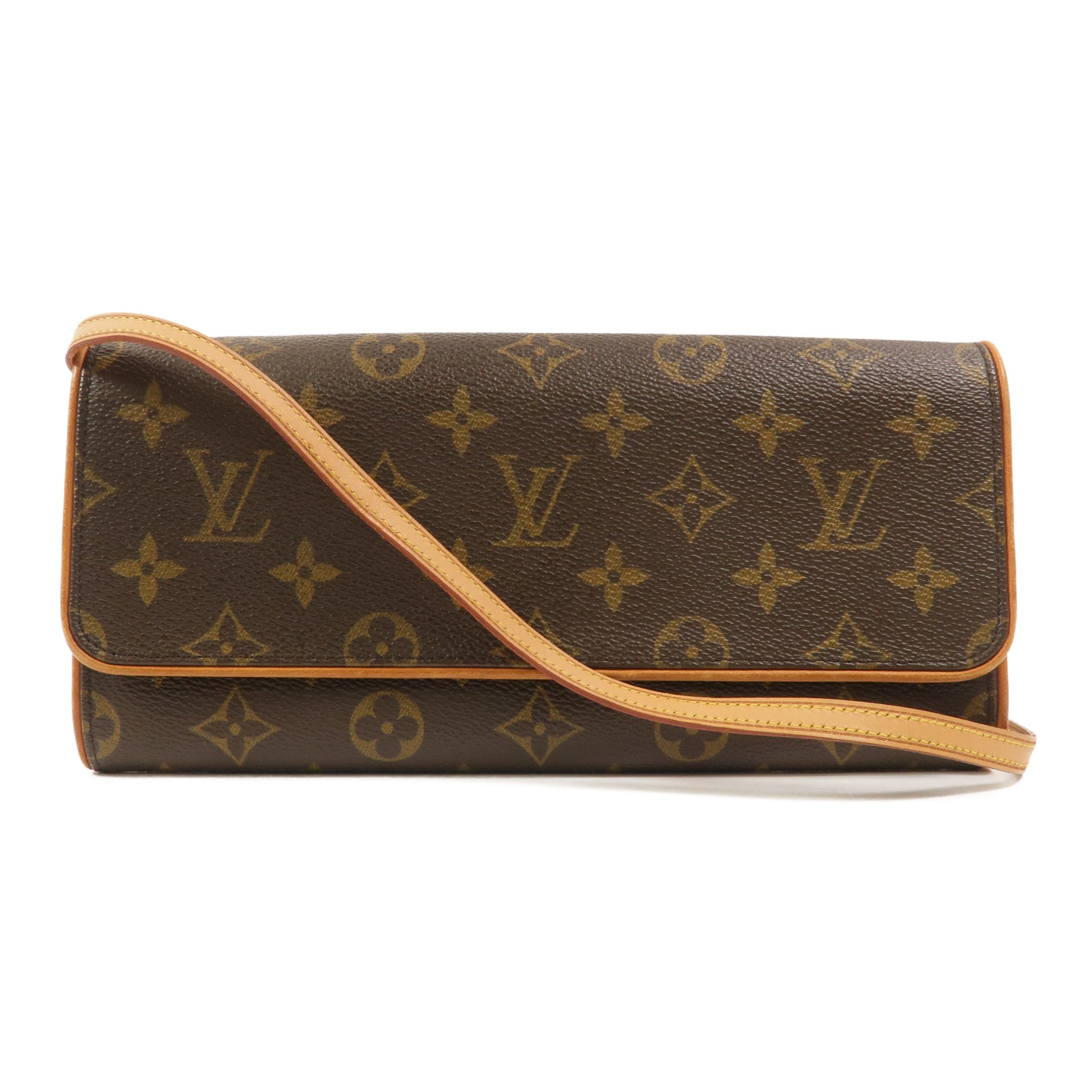 LOUIS VUITTON Pochette Twin M51852 Shoulder Bag Coated Canvas
