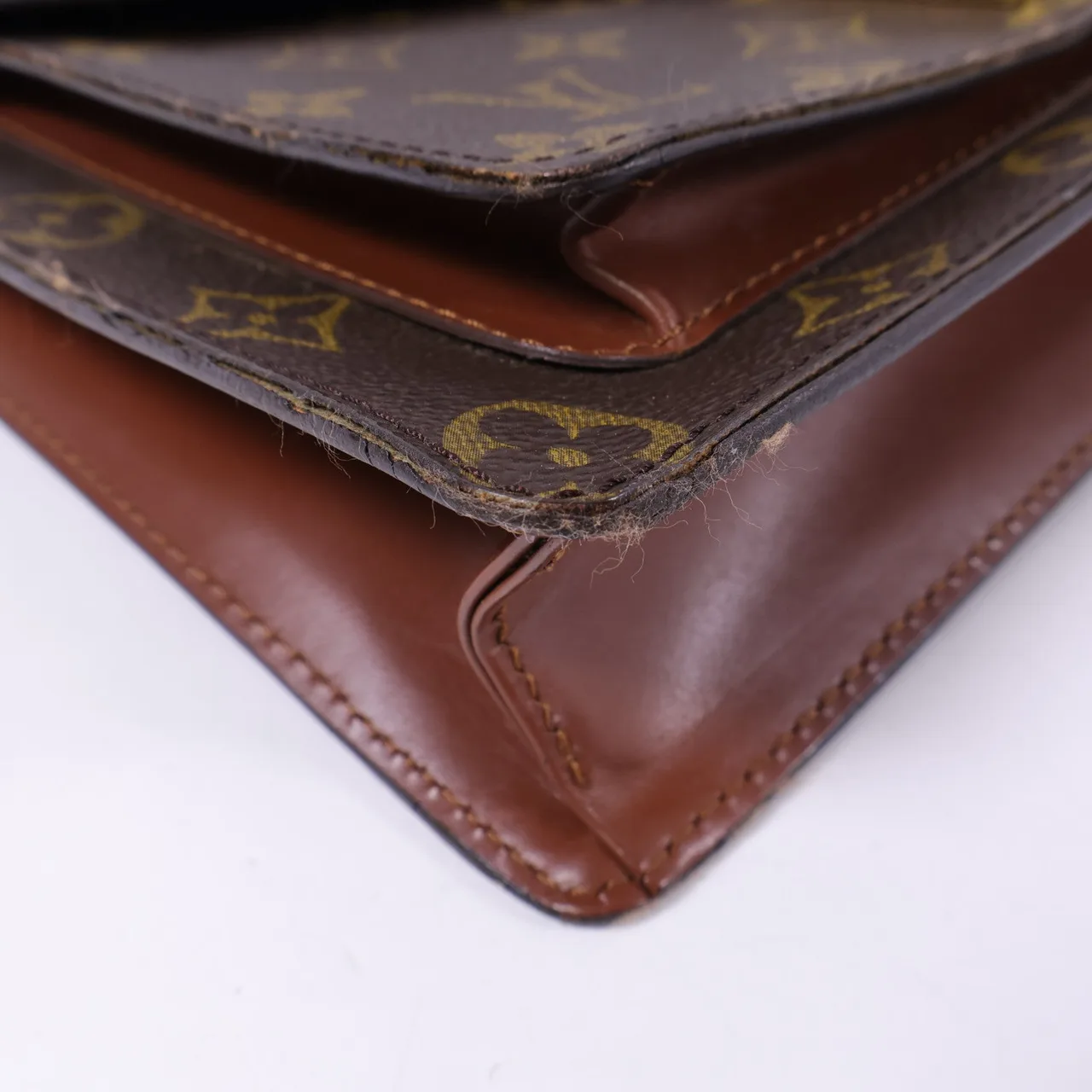 LOUIS VUITTON Monceau M51185 兩用包 塗層帆布 棕色 塗層帆布 中古品B - 縮圖 9