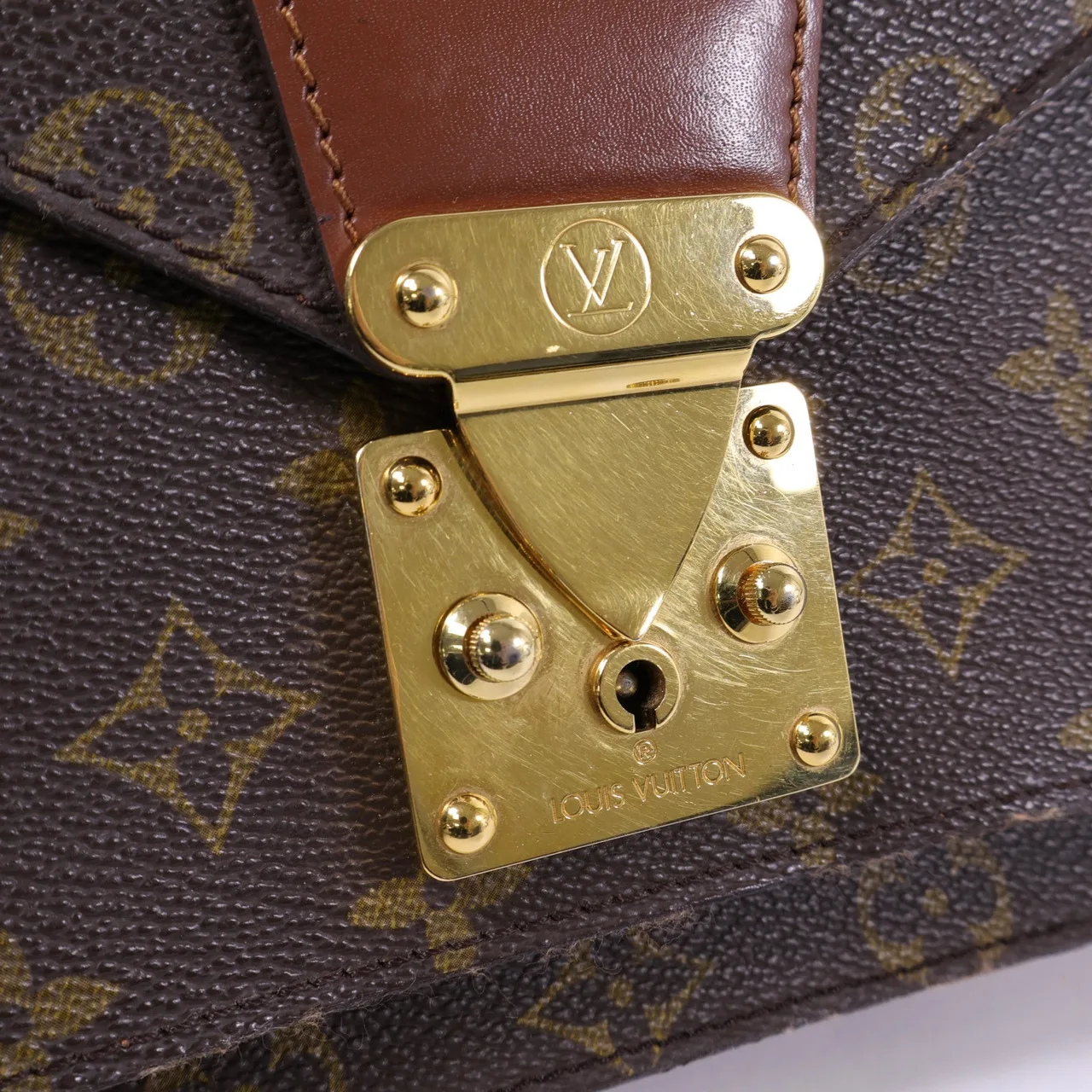 LOUIS VUITTON Monceau M51185 兩用包 塗層帆布 棕色 塗層帆布 中古品B - 縮圖 13