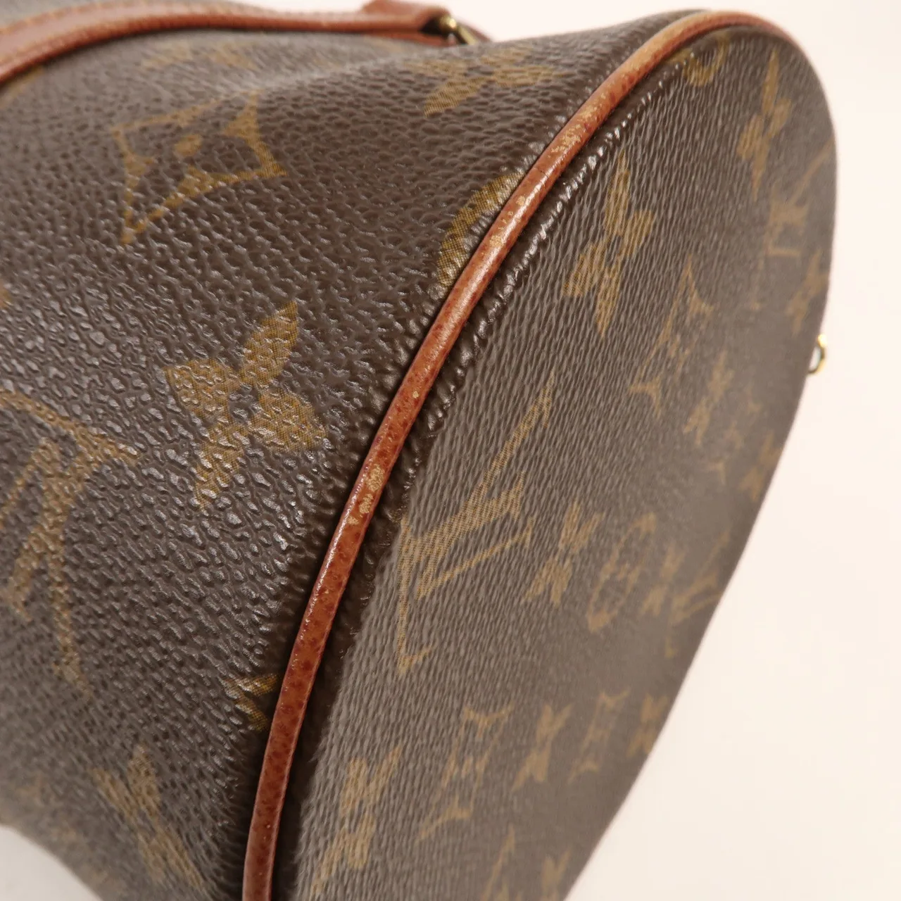LOUIS VUITTON Papillon 肩背包 塗層帆布 棕色 塗層帆布 中古品B - 縮圖 10