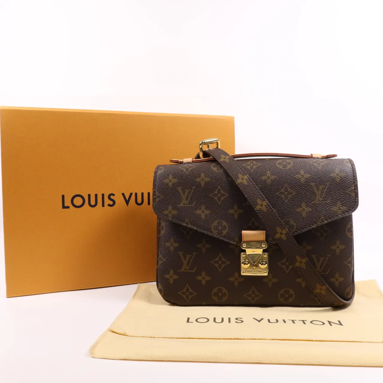 LOUIS VUITTON Pochette Metis M44875 兩用包 塗層帆布 棕色 塗層帆布 中古品A - 縮圖 5