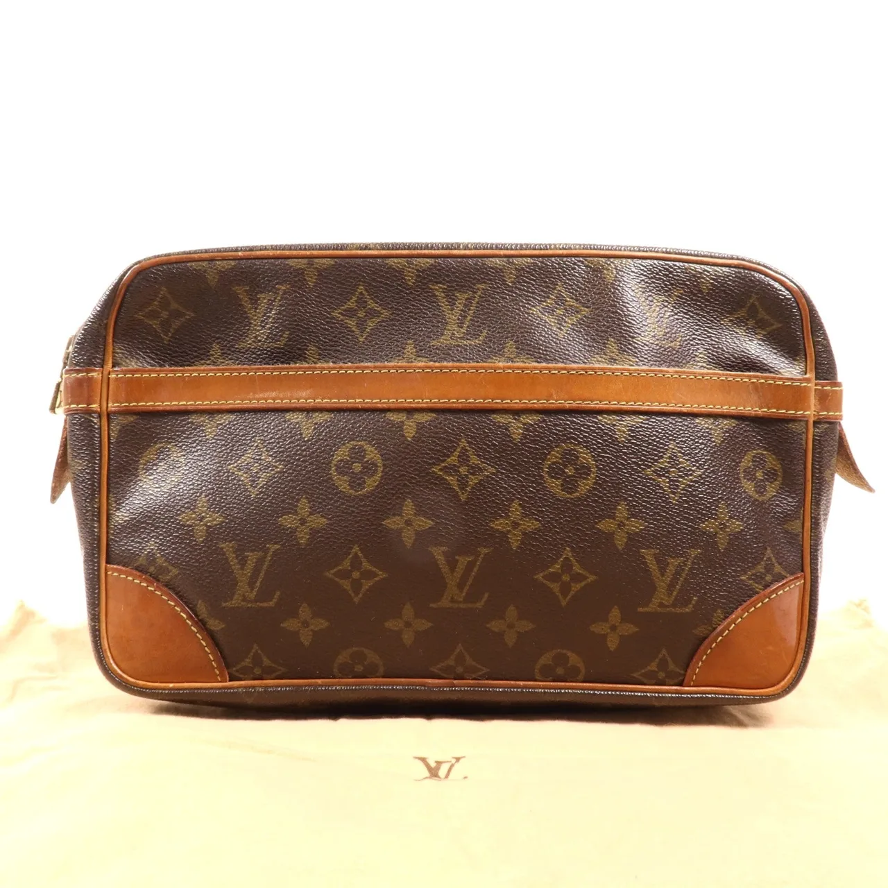 LOUIS VUITTON M51847 手拿包 塗層帆布 棕色 / Brown 塗層帆布 中古品C - 縮圖 8
