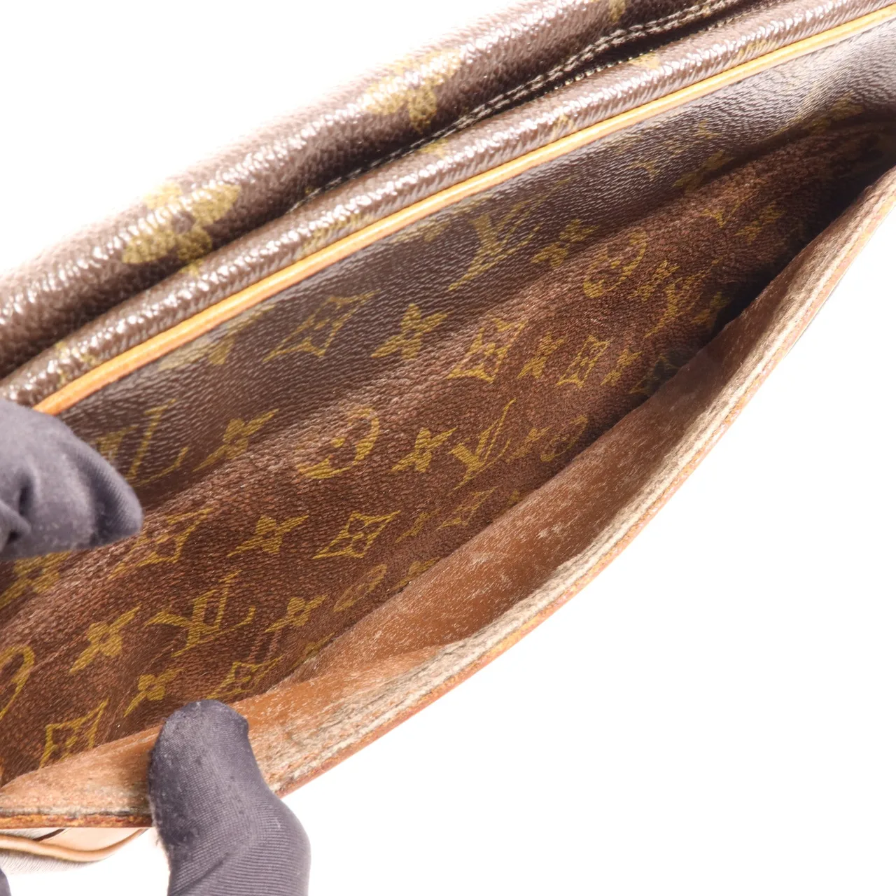 LOUIS VUITTON M51847 手拿包 塗層帆布 棕色 / Brown 塗層帆布 中古品C - 縮圖 14