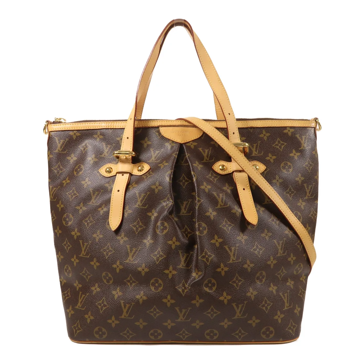 LOUIS VUITTON Palermo M40146 兩用包 塗層帆布 棕色