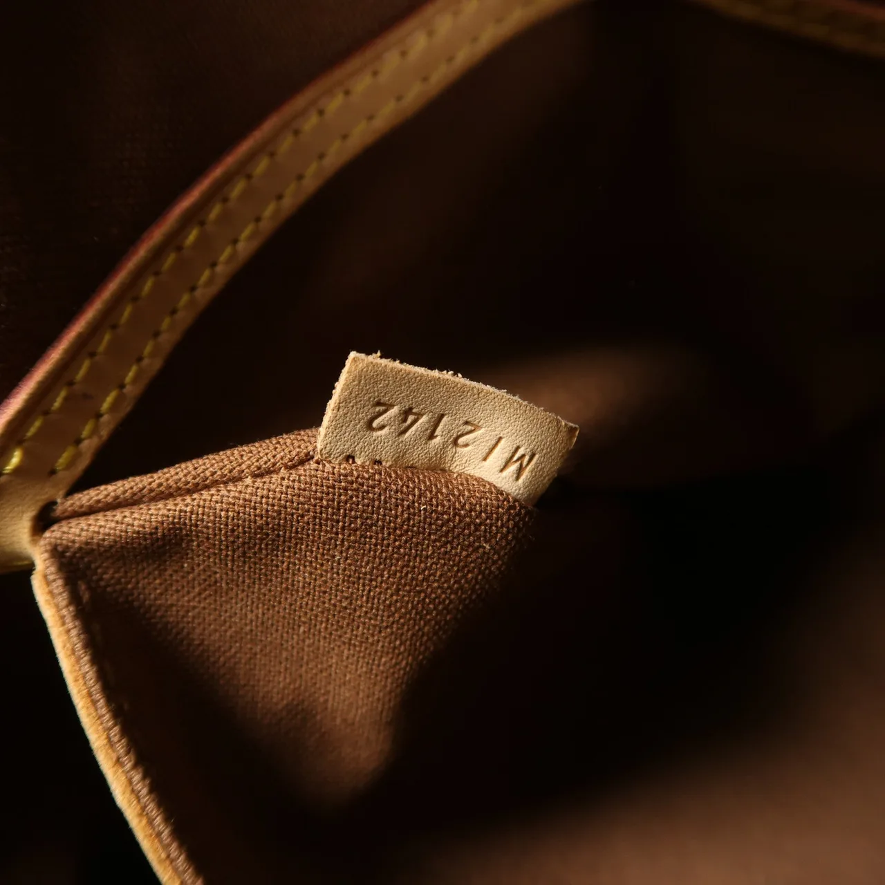 LOUIS VUITTON Palermo M40146 兩用包 塗層帆布 棕色 塗層帆布 中古品B - 縮圖 7