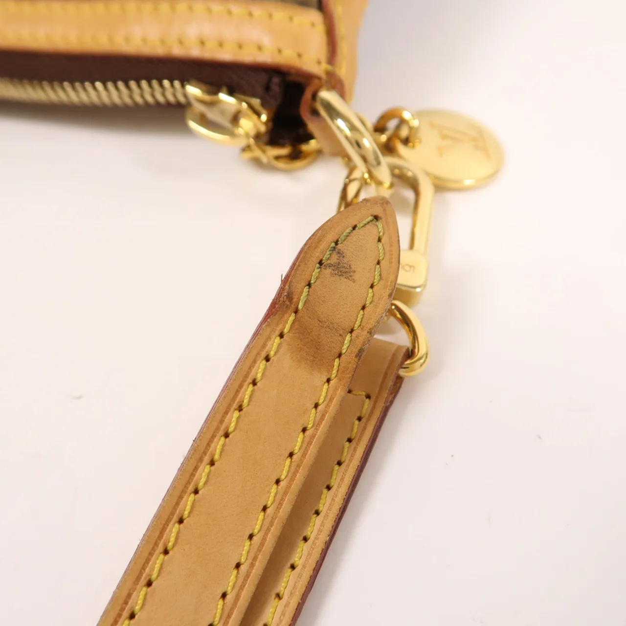 LOUIS VUITTON Palermo M40146 兩用包 塗層帆布 棕色 塗層帆布 中古品B - 縮圖 15