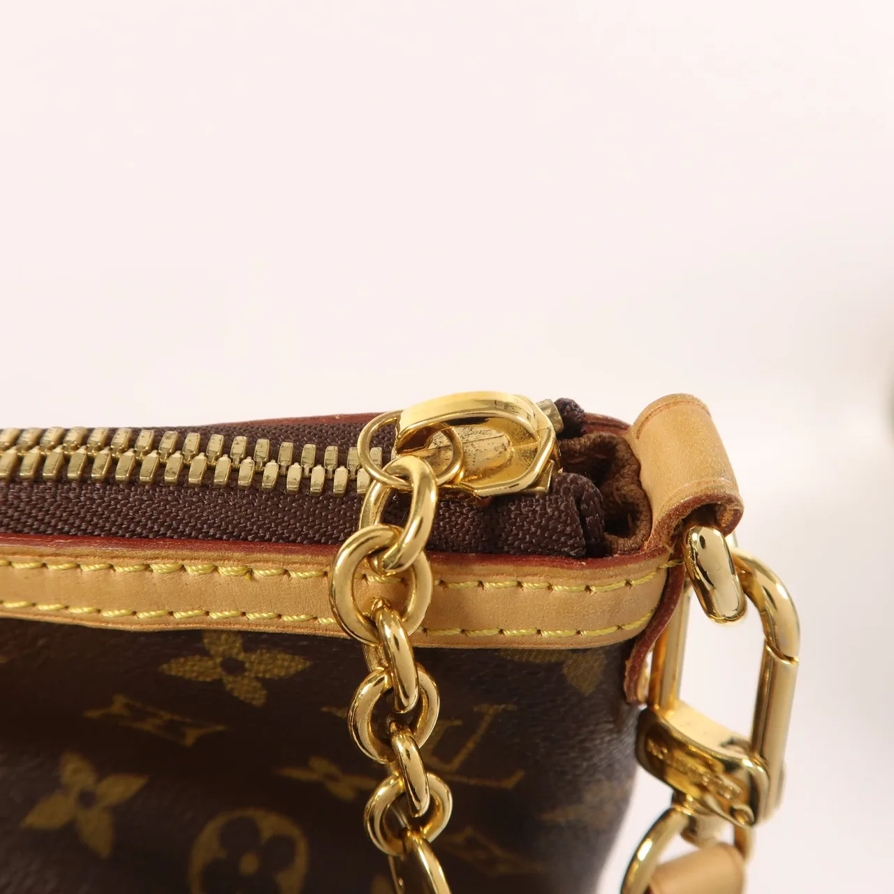 LOUIS VUITTON Palermo M40146 兩用包 塗層帆布 棕色 塗層帆布 中古品B - 縮圖 17