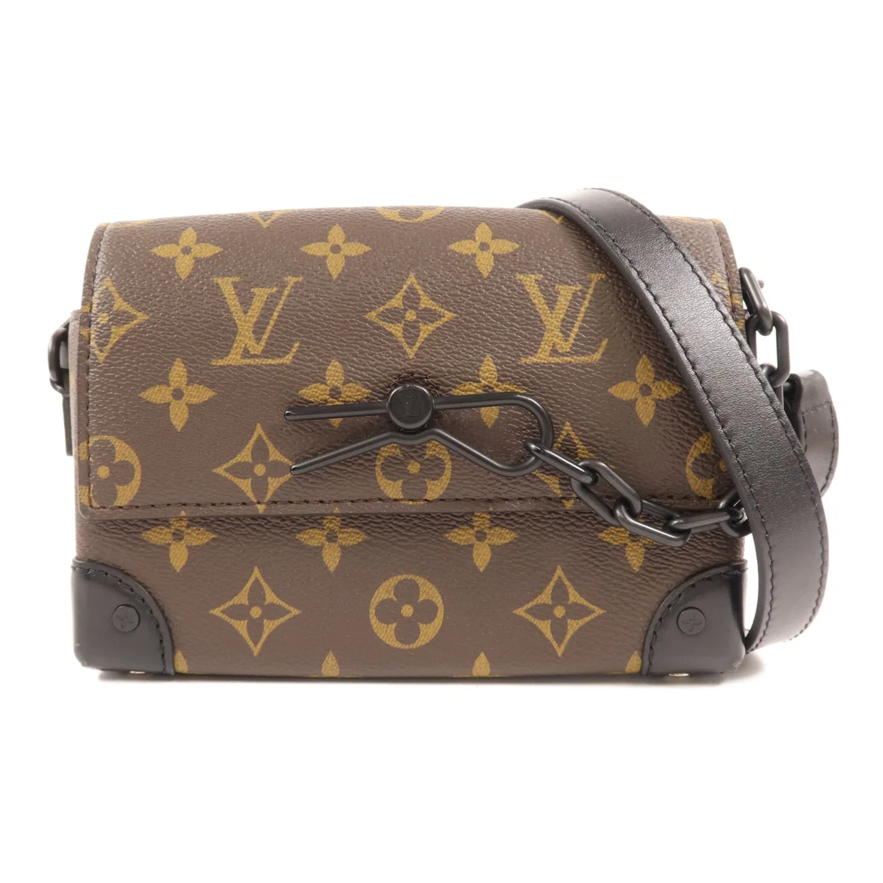 LOUIS VUITTON Steamer M83613 Shoulder Bag Coated Canvas 棕色