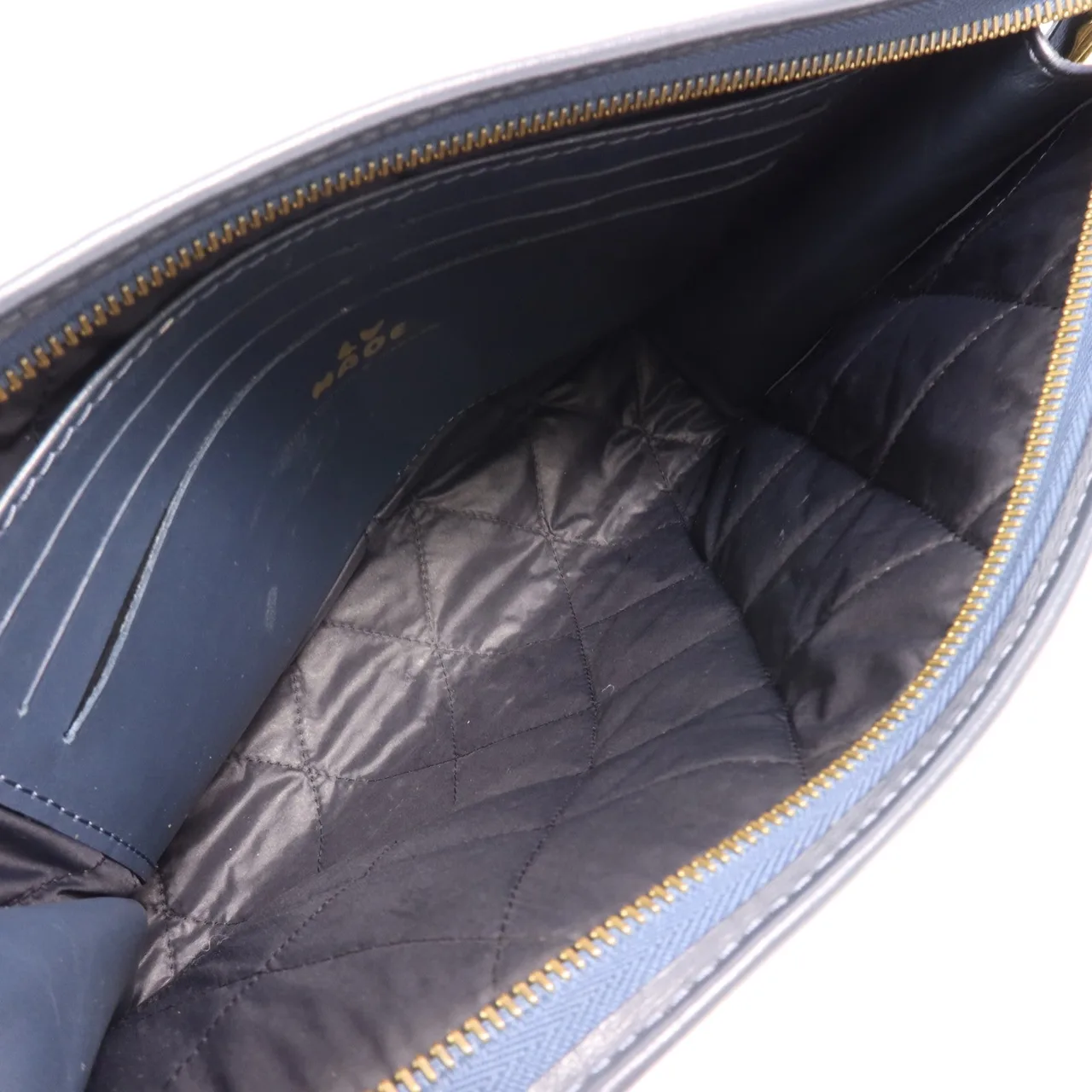 LOUIS VUITTON Pochette Voyage M45961 Clutch Leather 藍色 / Blue Leather Rank B - Thumbnail 5