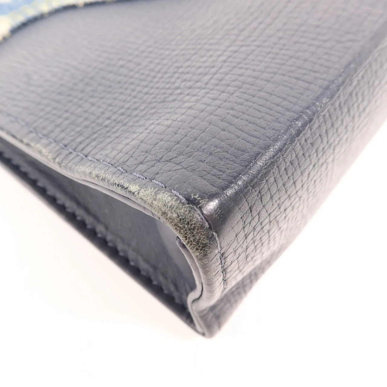 LOUIS VUITTON Pochette Voyage M45961 Clutch Leather 藍色 / Blue Leather Rank B - Thumbnail 8