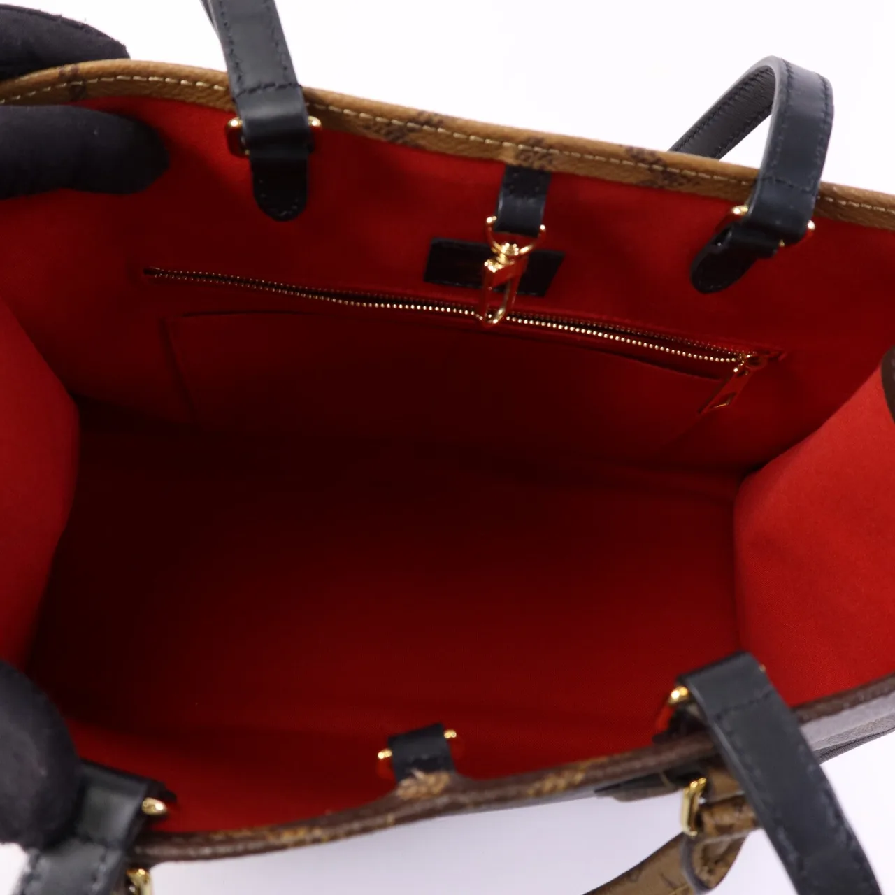 LOUIS VUITTON OnTheGo M45321 兩用包 塗層帆布 棕色 塗層帆布 中古品A - 縮圖 5