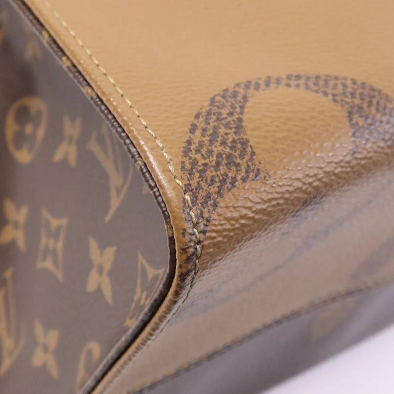 LOUIS VUITTON OnTheGo M45321 兩用包 塗層帆布 棕色 塗層帆布 中古品A - 縮圖 12