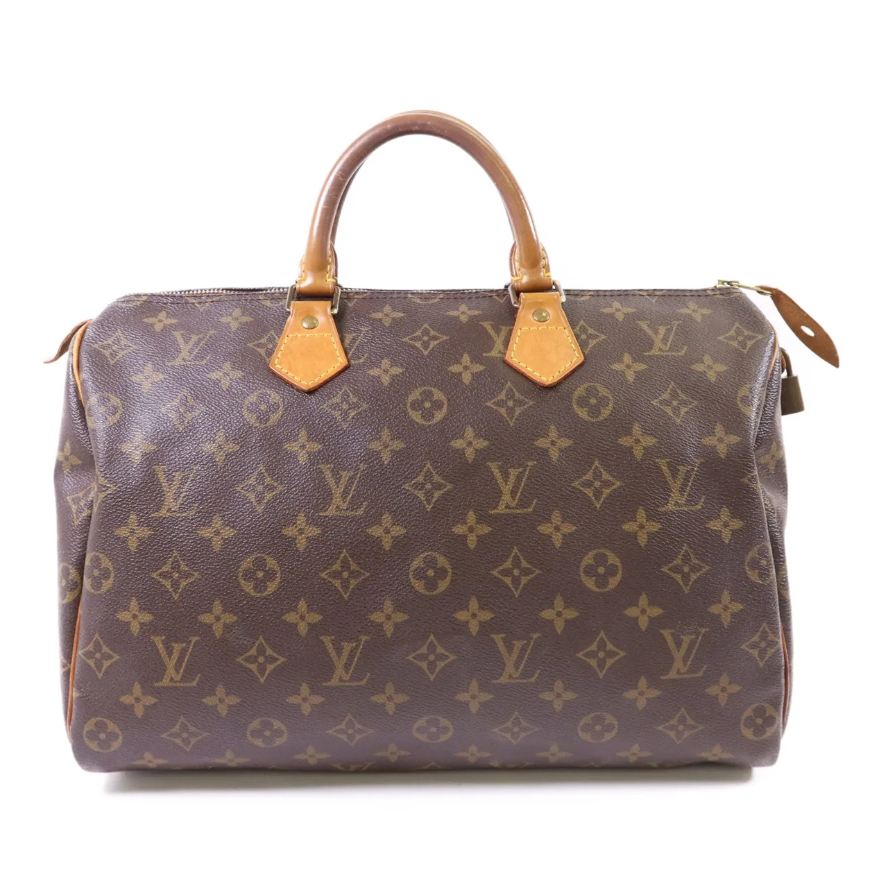 LOUIS VUITTON Speedy M41107 Handbag Coated Canvas 棕色