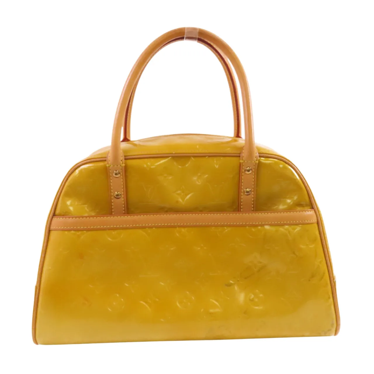 LOUIS VUITTON M91149 Handbag Leather 黃色 / Yellow