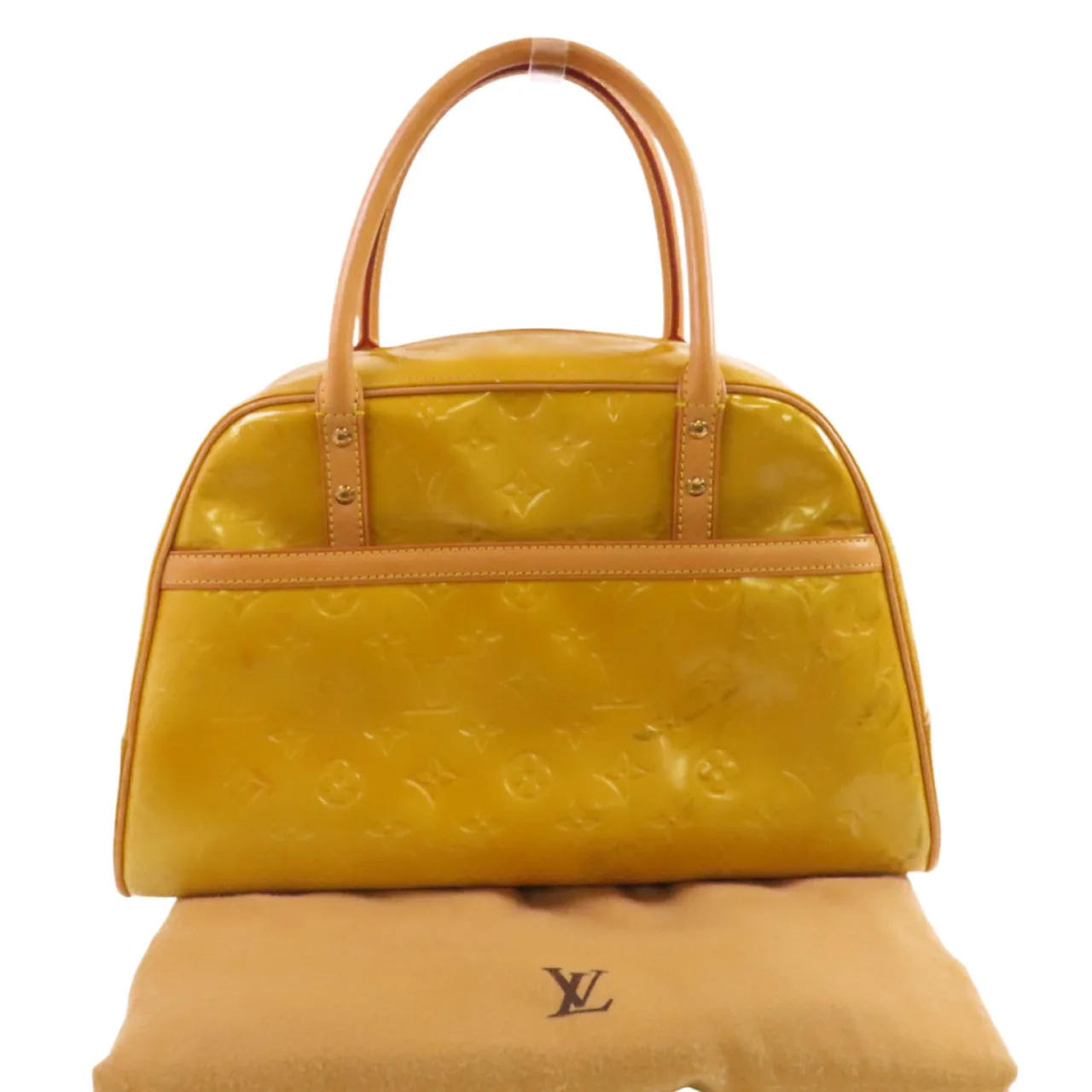 LOUIS VUITTON M91149 手提包 皮革 黃色 / Yellow 皮革 中古品C - 縮圖 10