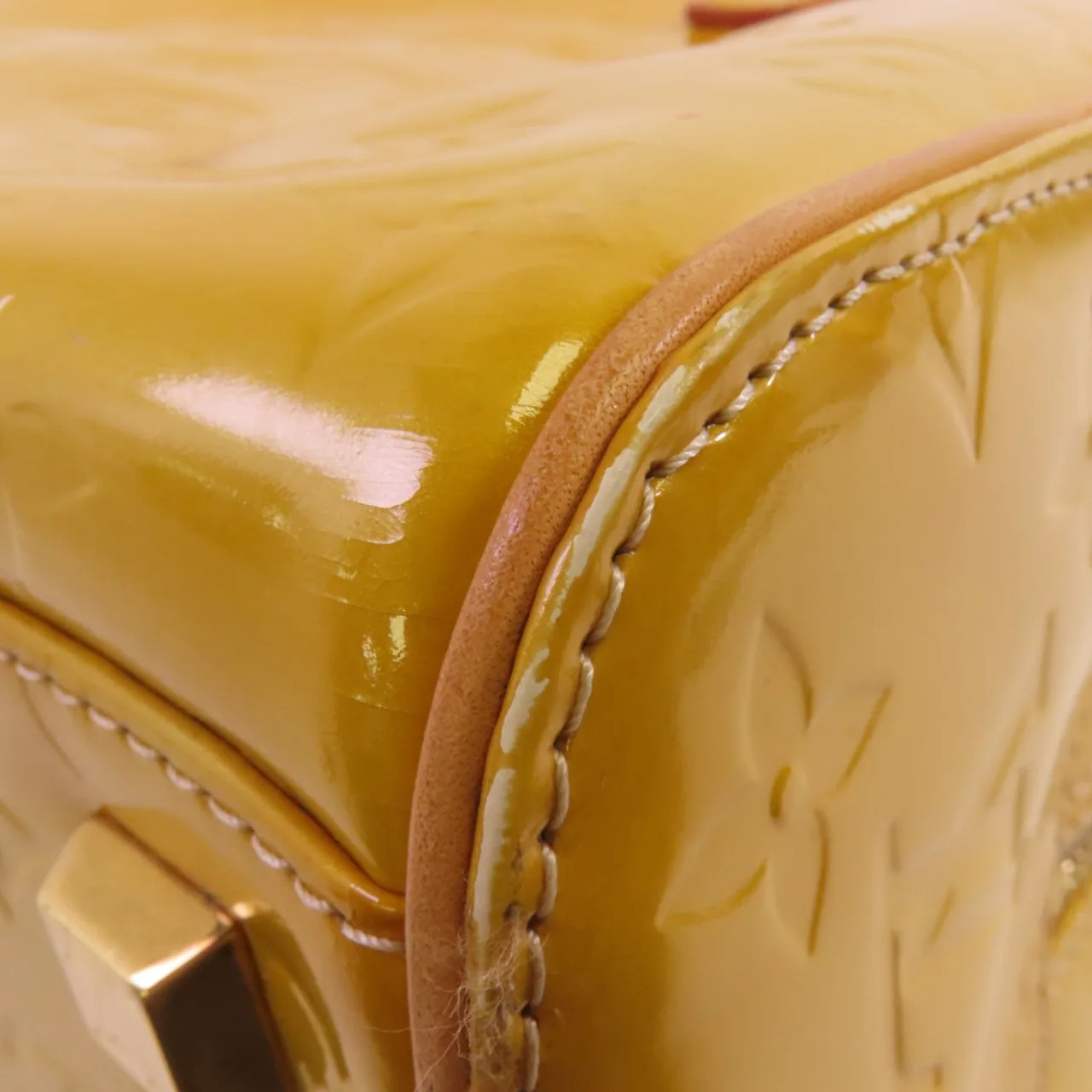 LOUIS VUITTON M91149 手提包 皮革 黃色 / Yellow 皮革 中古品C - 縮圖 14