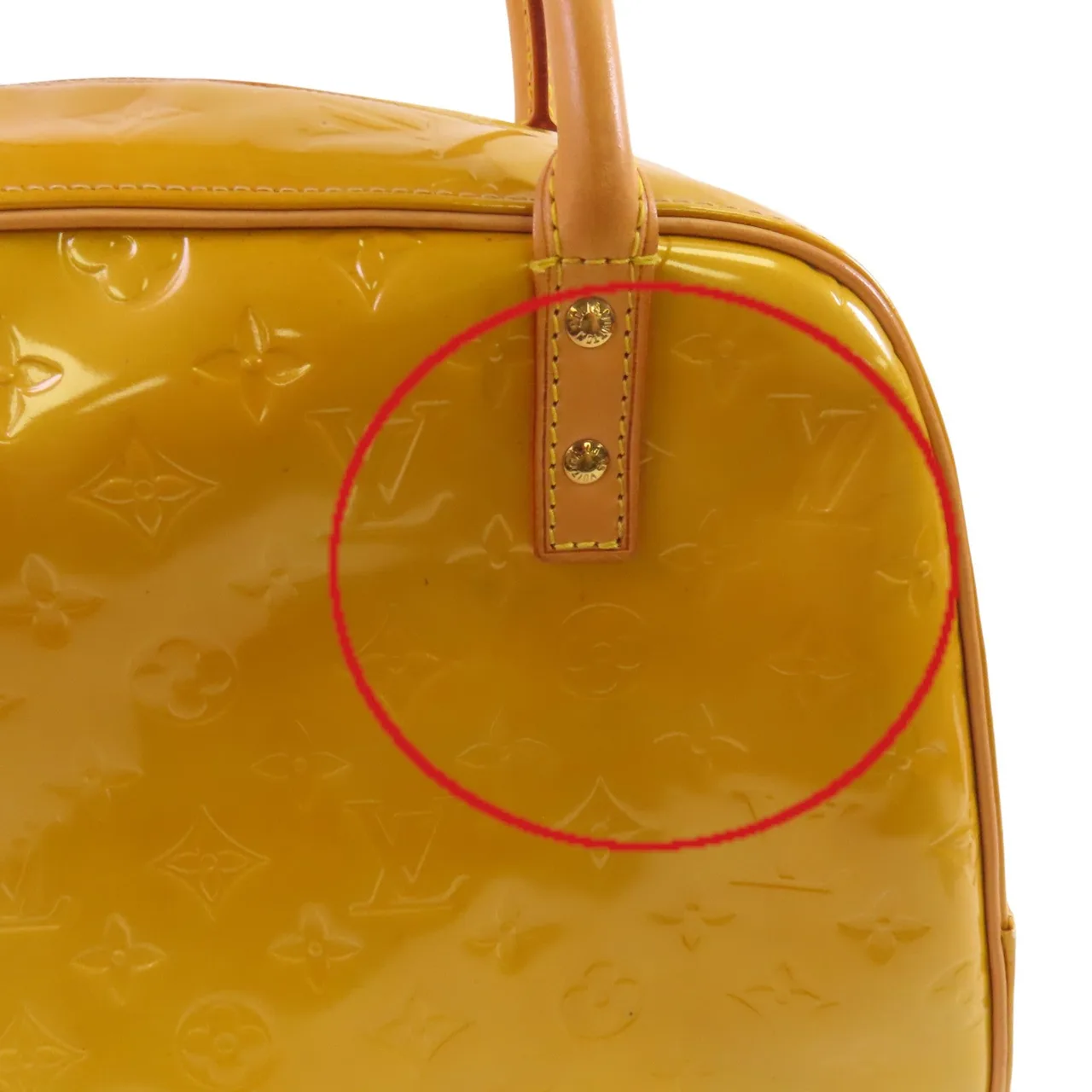 LOUIS VUITTON M91149 手提包 皮革 黃色 / Yellow 皮革 中古品C - 縮圖 15