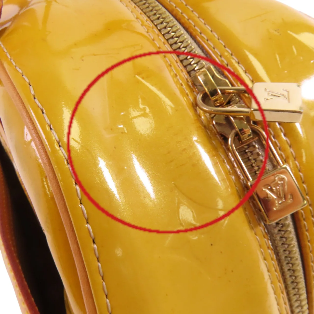 LOUIS VUITTON M91149 手提包 皮革 黃色 / Yellow 皮革 中古品C - 縮圖 16