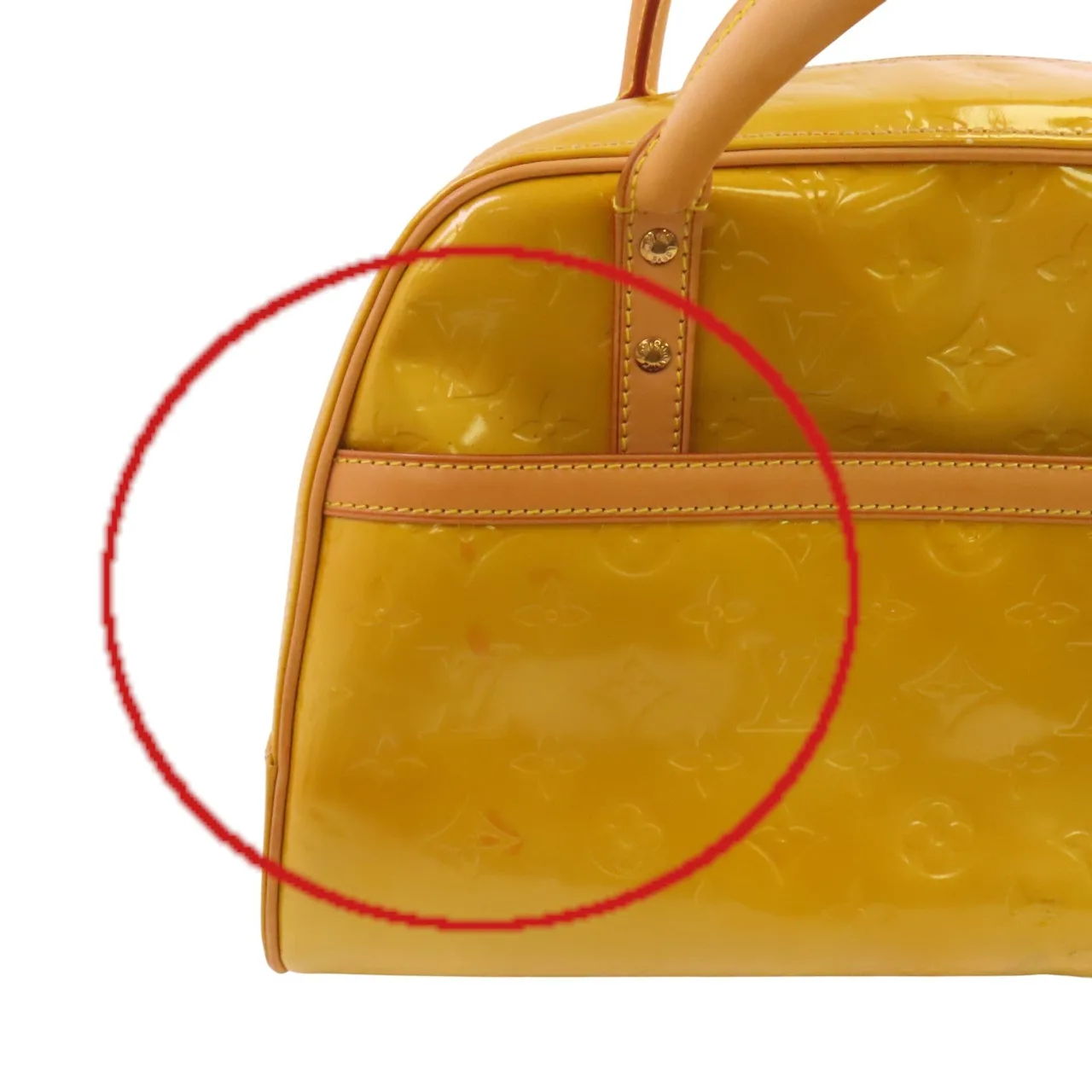 LOUIS VUITTON M91149 手提包 皮革 黃色 / Yellow 皮革 中古品C - 縮圖 17