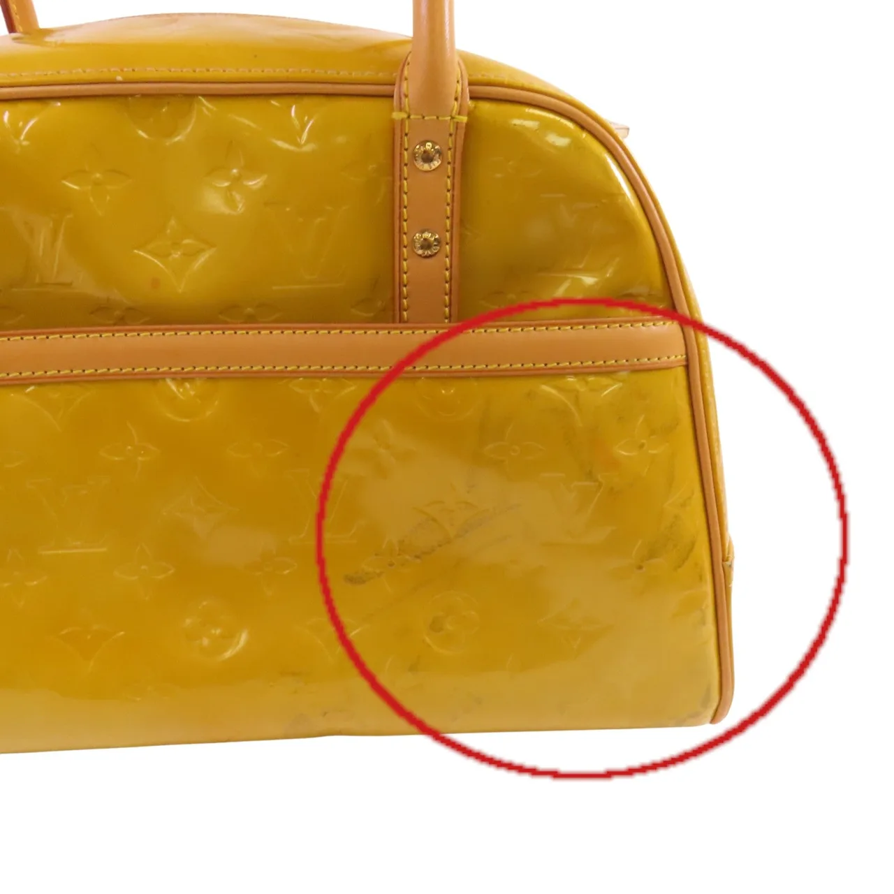 LOUIS VUITTON M91149 手提包 皮革 黃色 / Yellow 皮革 中古品C - 縮圖 19