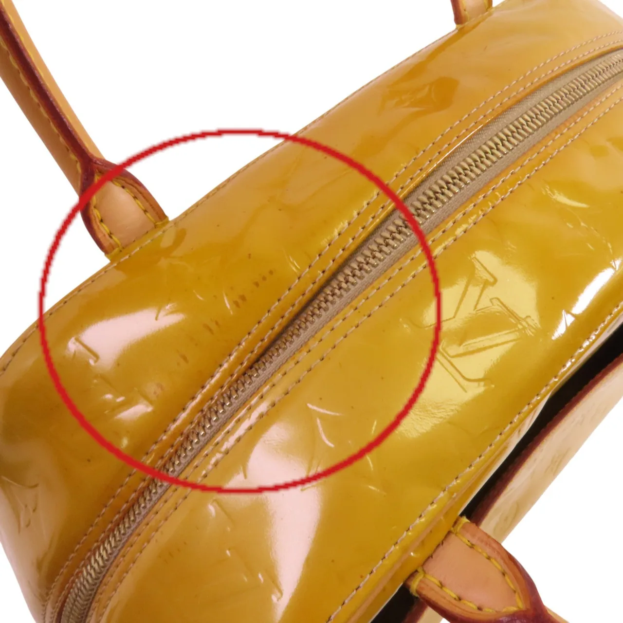 LOUIS VUITTON M91149 手提包 皮革 黃色 / Yellow 皮革 中古品C - 縮圖 20