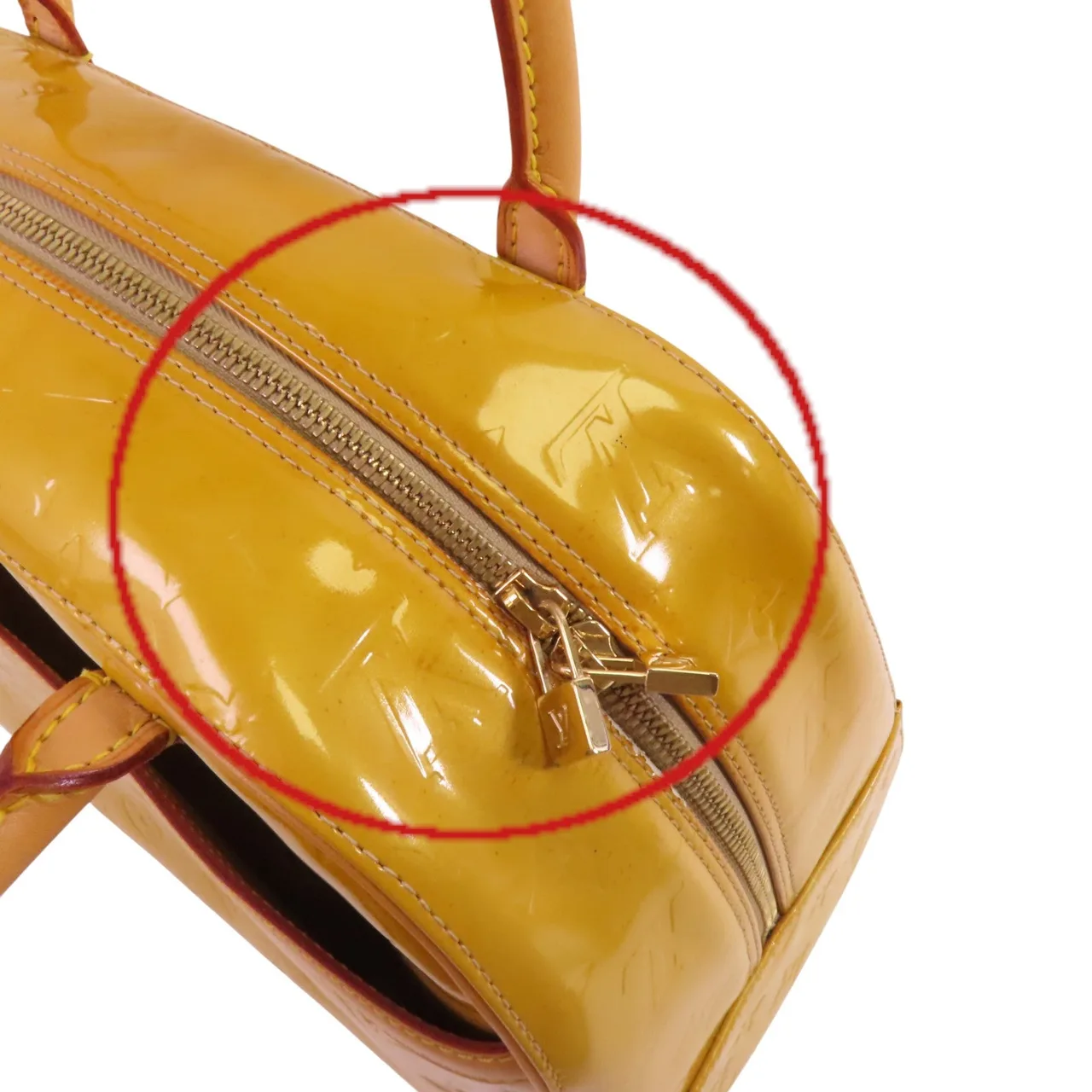 LOUIS VUITTON M91149 手提包 皮革 黃色 / Yellow 皮革 中古品C - 縮圖 21