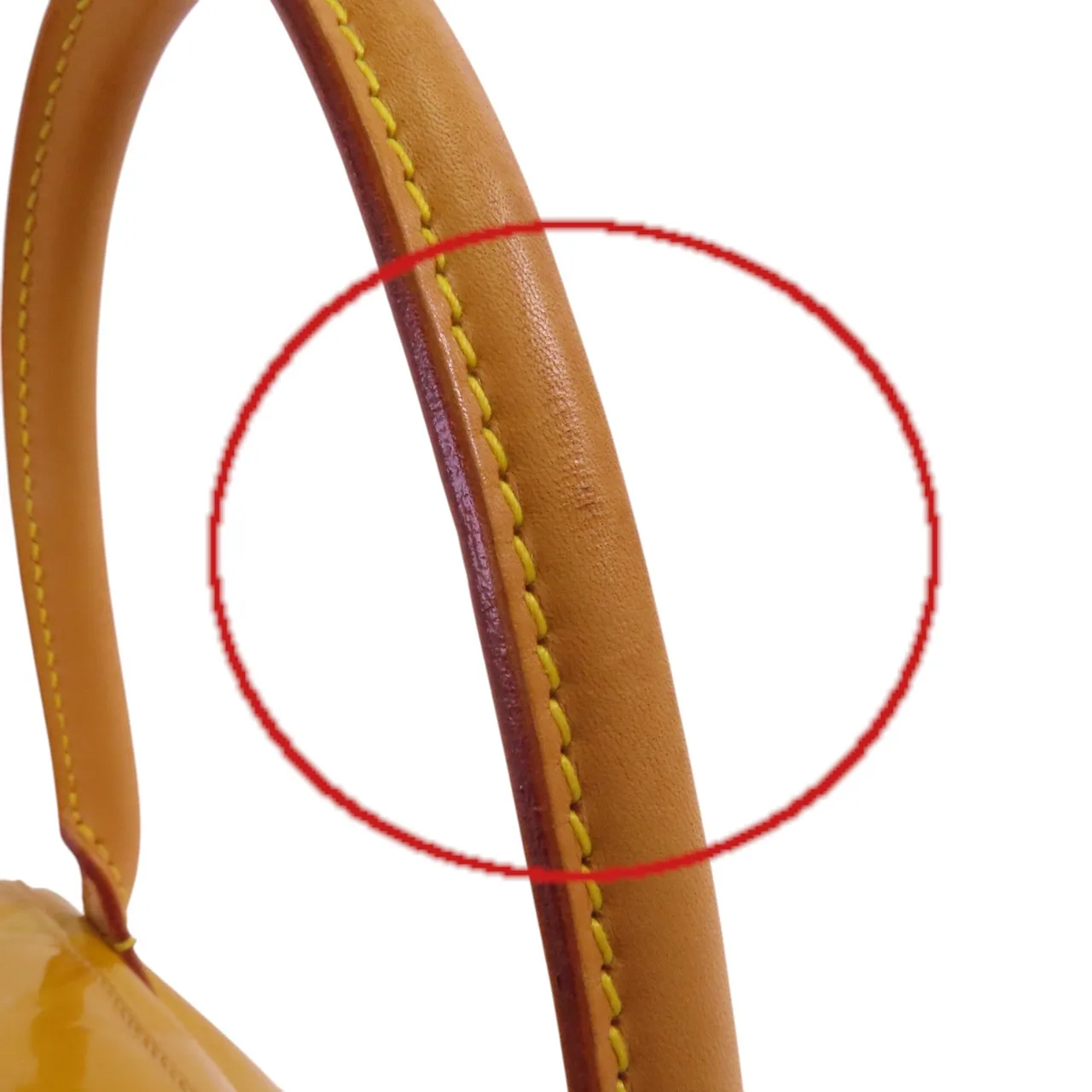 LOUIS VUITTON M91149 手提包 皮革 黃色 / Yellow 皮革 中古品C - 縮圖 22