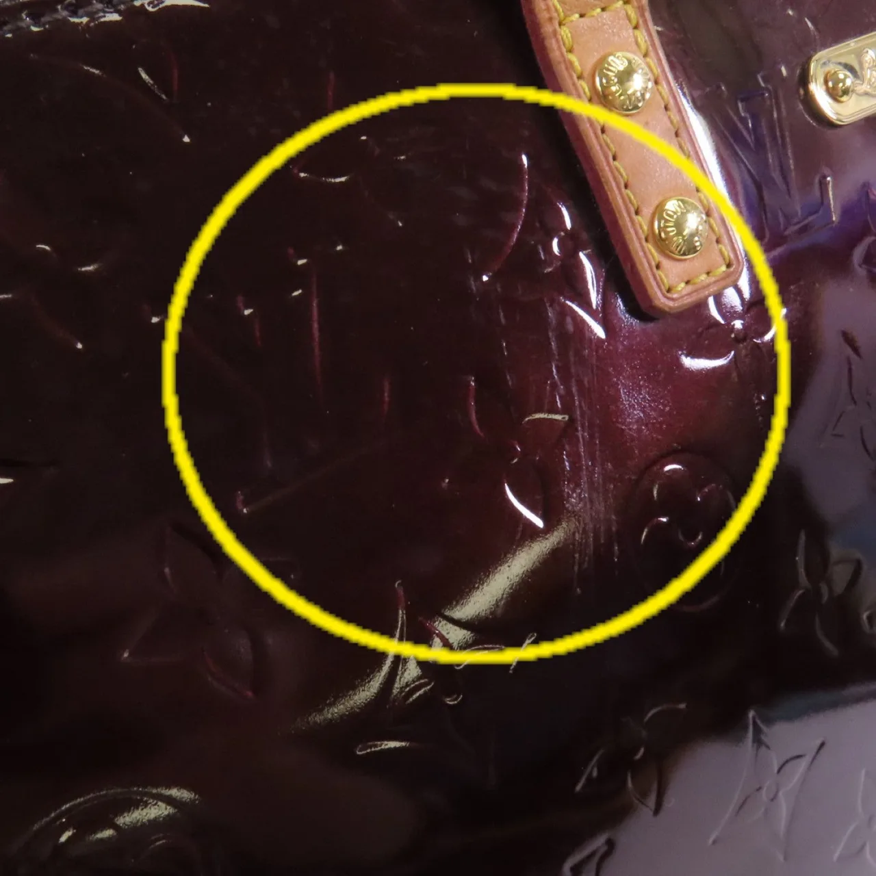 LOUIS VUITTON Bellevue M93589 Tote Bag Leather 紅色 / Red Leather Rank C - Thumbnail 16