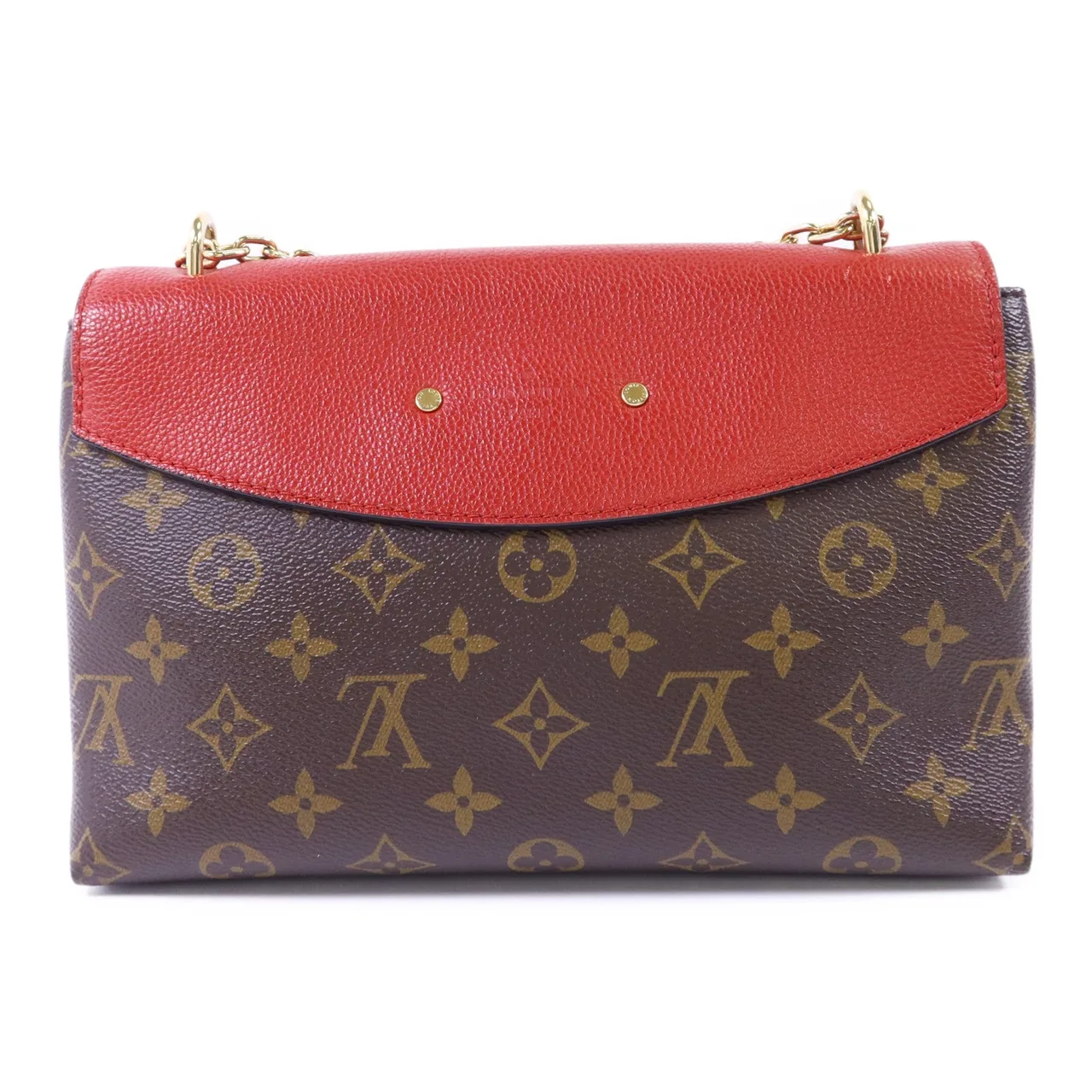 LOUIS VUITTON Saint Placide M43713 Shoulder Bag Coated Canvas 棕色 / 紅色 Coated Canvas Rank A - Thumbnail 2