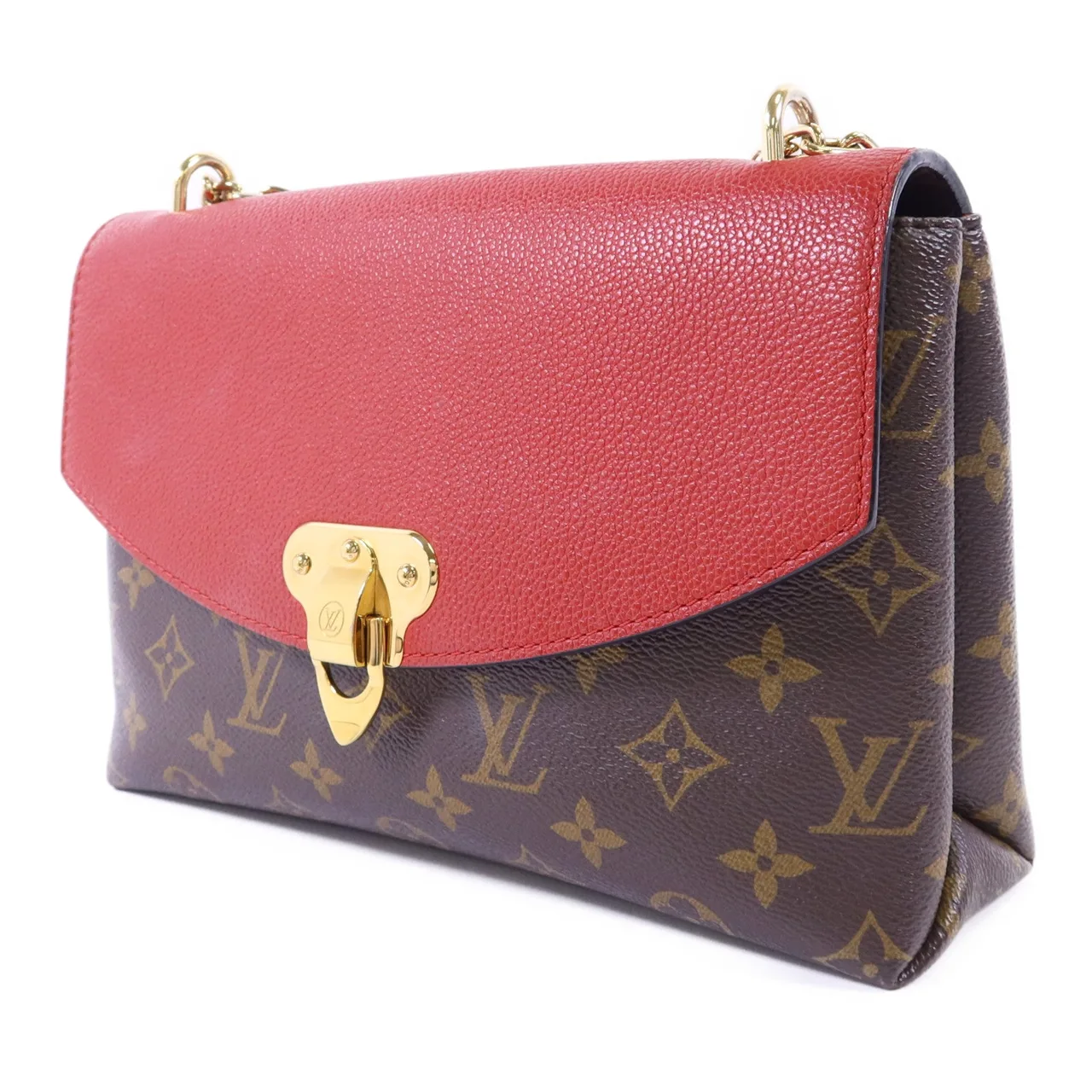 LOUIS VUITTON Saint Placide M43713 Shoulder Bag Coated Canvas 棕色 / 紅色 Coated Canvas Rank A - Thumbnail 3