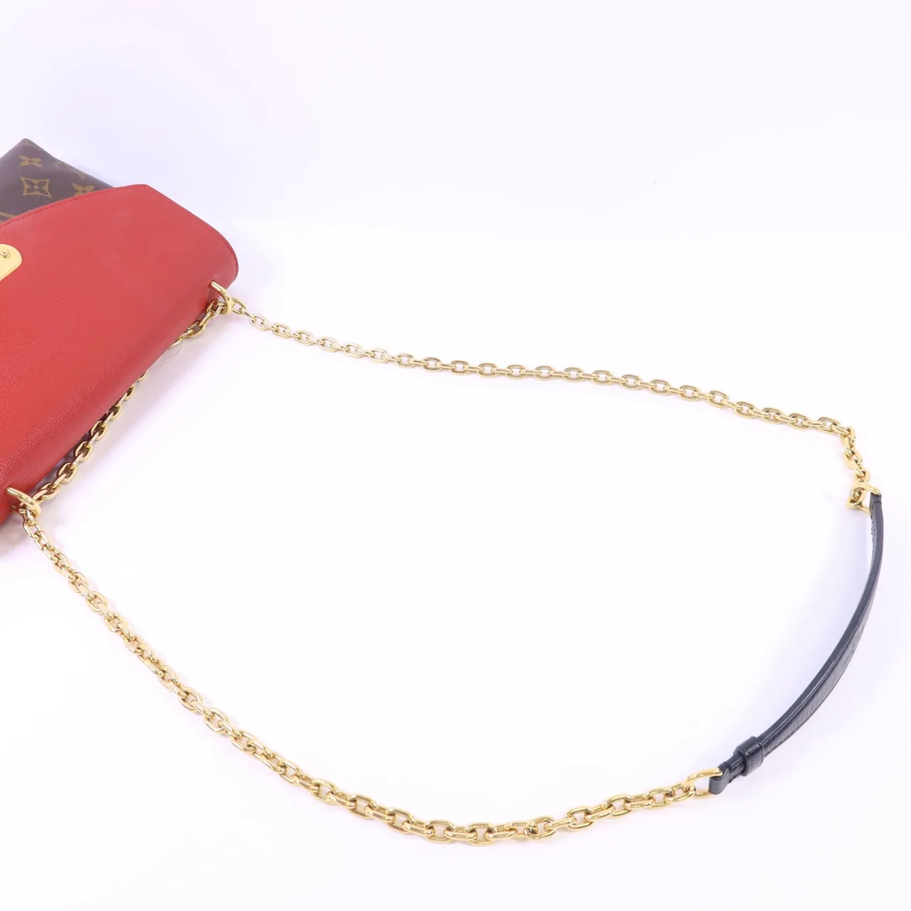 LOUIS VUITTON Saint Placide M43713 Shoulder Bag Coated Canvas 棕色 / 紅色 Coated Canvas Rank A - Thumbnail 5