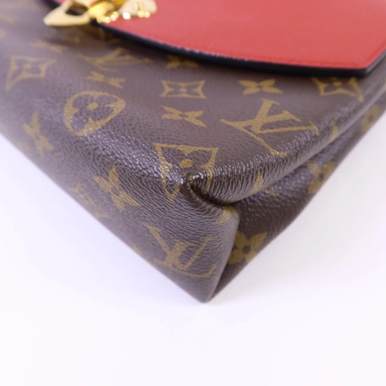 LOUIS VUITTON Saint Placide M43713 Shoulder Bag Coated Canvas 棕色 / 紅色 Coated Canvas Rank A - Thumbnail 14