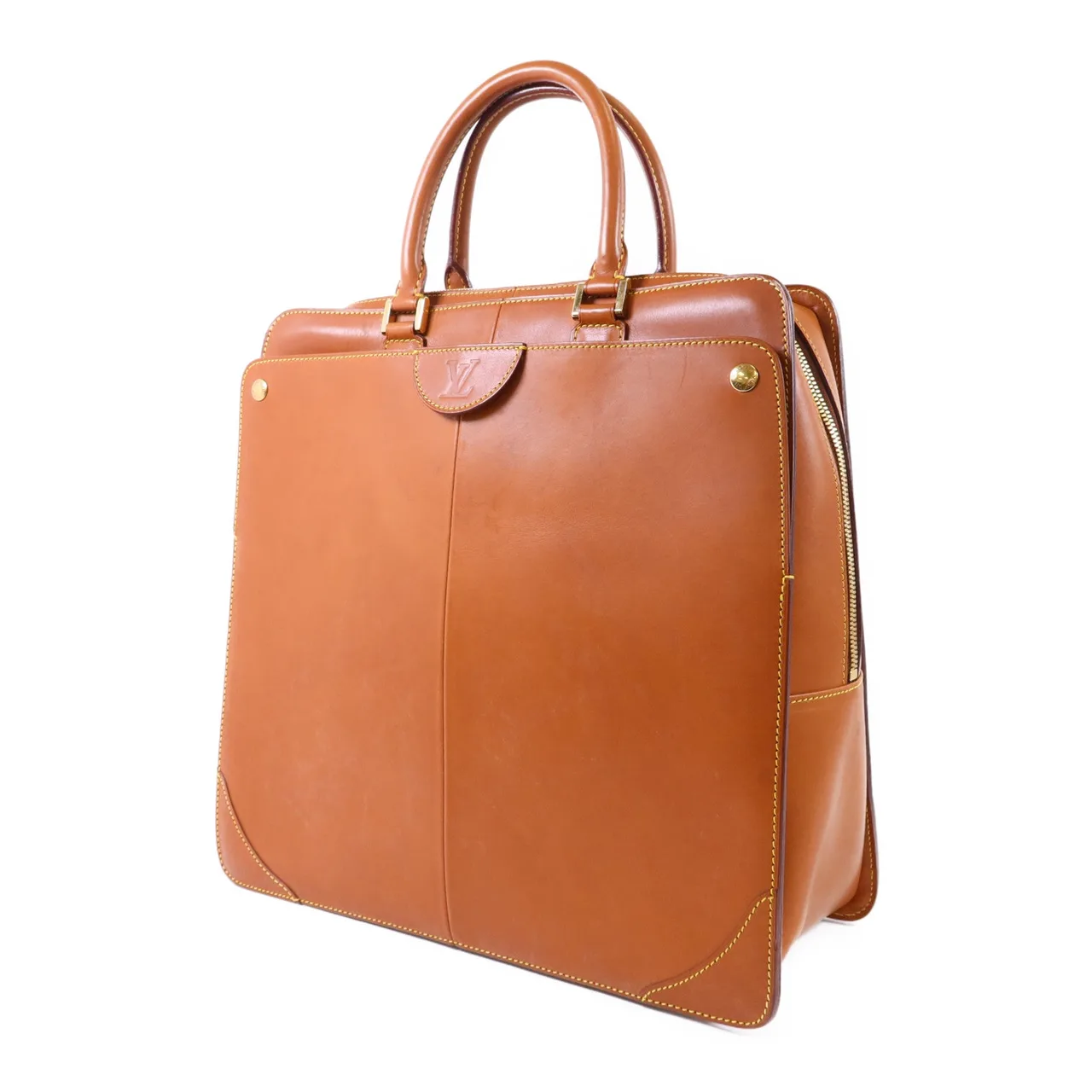 LOUIS VUITTON M80317 手提包 牛皮 棕色 牛皮 中古品B - 縮圖 3