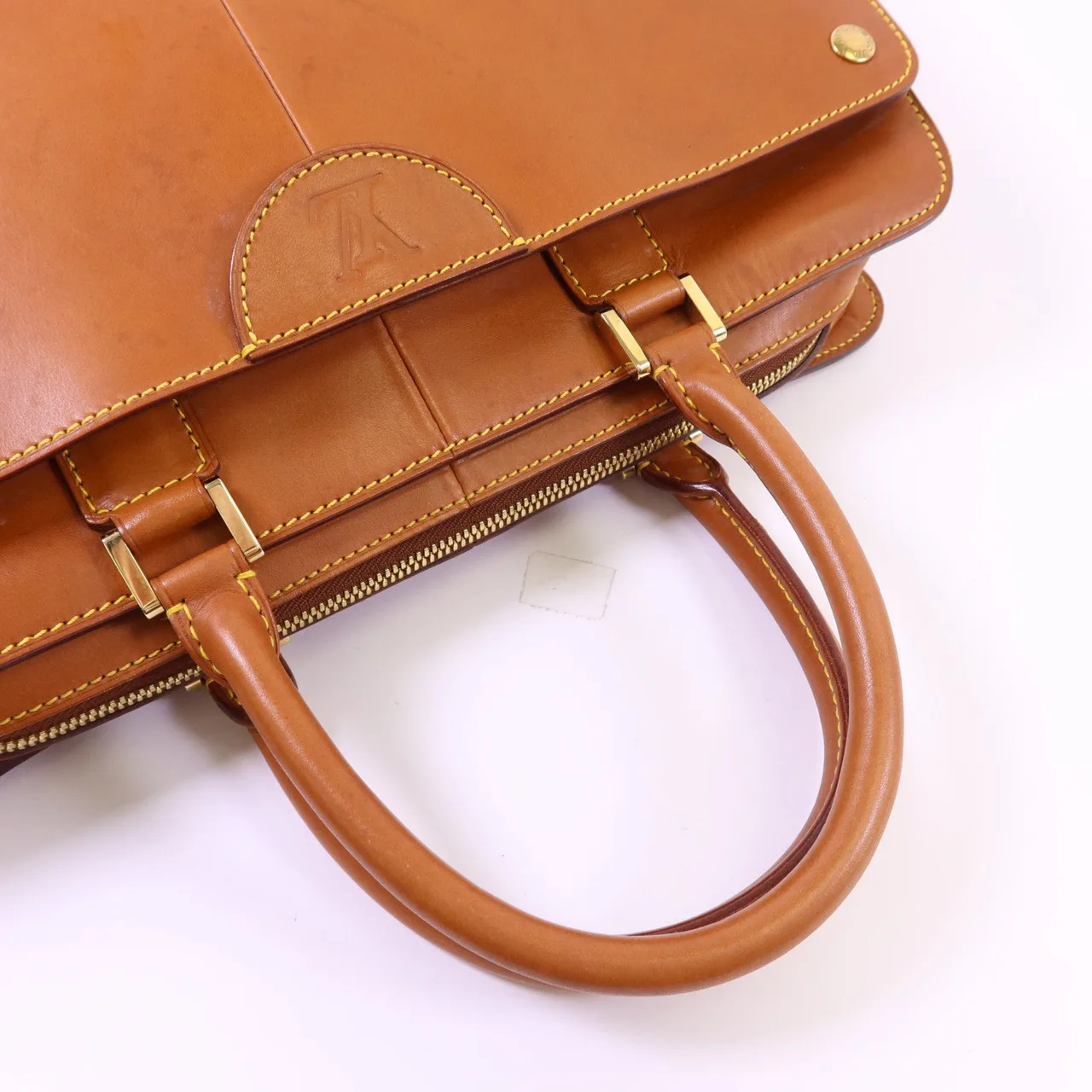 LOUIS VUITTON M80317 手提包 牛皮 棕色 牛皮 中古品B - 縮圖 5