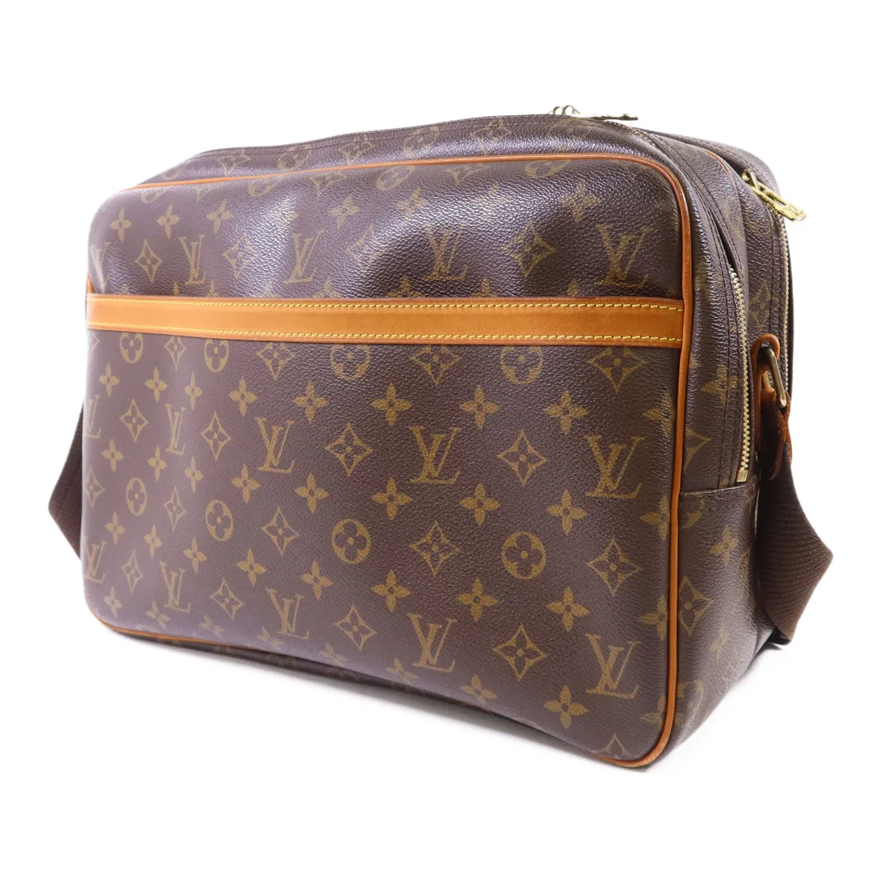 LOUIS VUITTON Reporter M45252 肩背包 塗層帆布 棕色 塗層帆布 中古品C - 縮圖 3