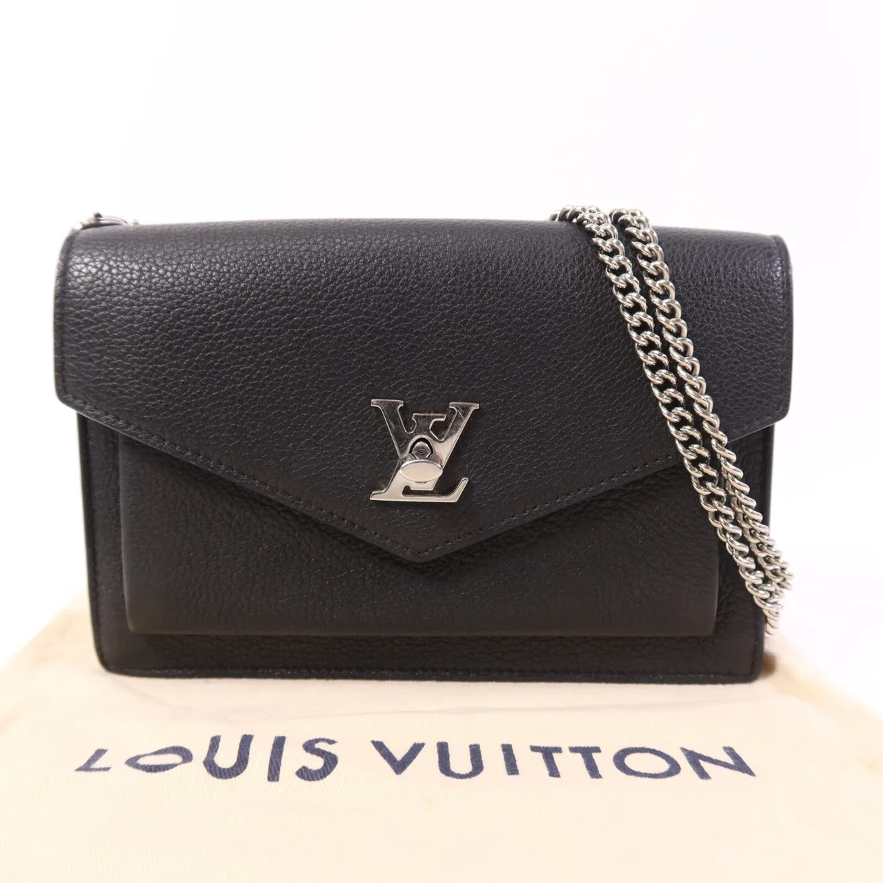 LOUIS VUITTON Lock Me M63471 Shoulder Bag Calfskin 黑色 / Black Calfskin Rank B - Thumbnail 8