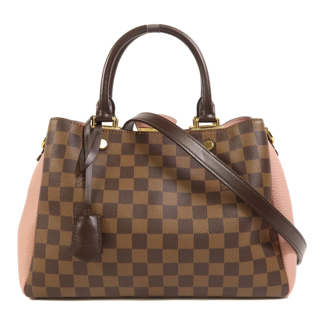 LOUIS VUITTON Brittany N41674 兩用包 塗層帆布 棕色 / 粉色 / Brown/Pink