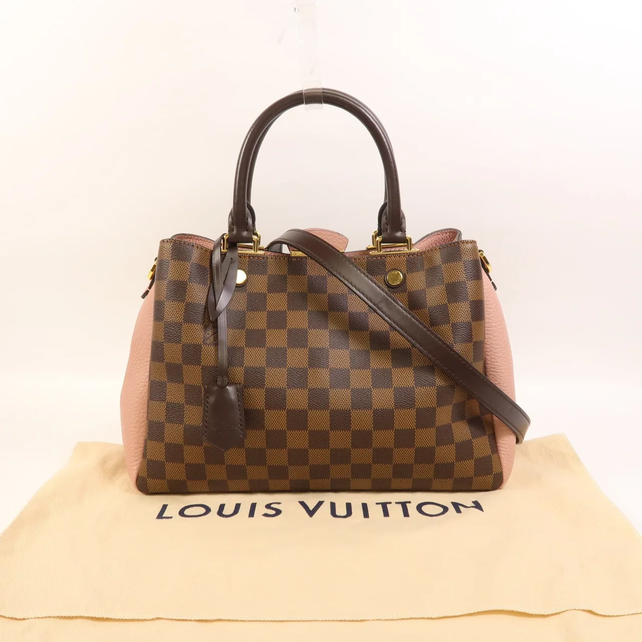 LOUIS VUITTON Brittany N41674 兩用包 塗層帆布 棕色 / 粉色 / Brown/Pink 塗層帆布 中古品B - 縮圖 10