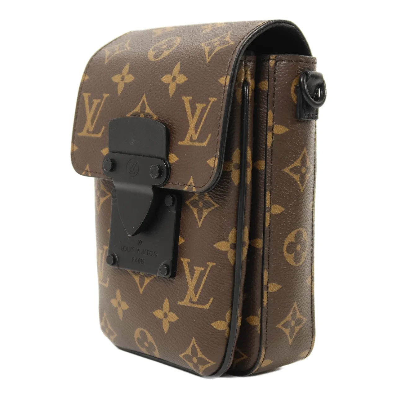 LOUIS VUITTON S-Lock M81522 Shoulder Bag Coated Canvas 棕色 / Brown/Black Coated Canvas Rank A - Thumbnail 3