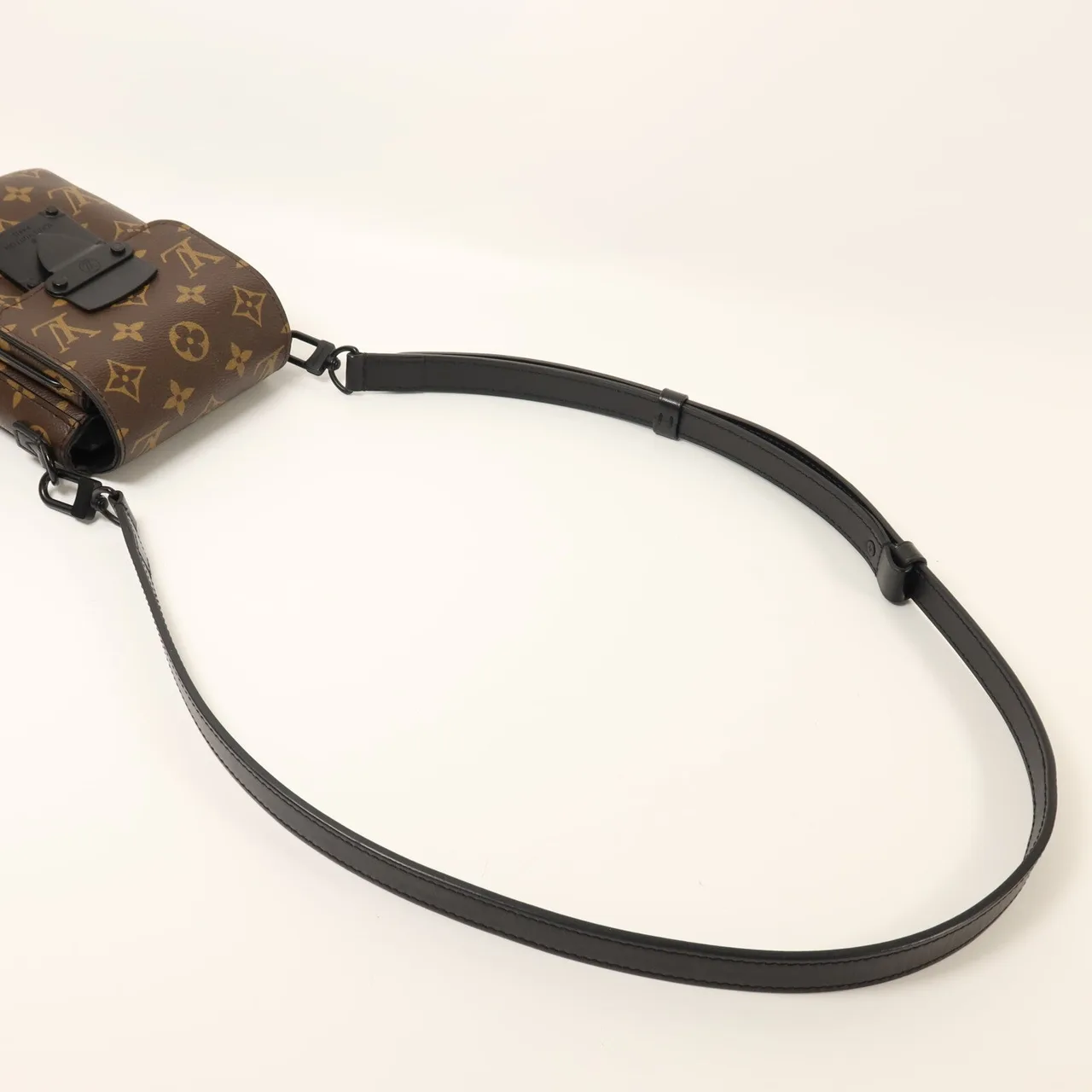 LOUIS VUITTON S-Lock M81522 Shoulder Bag Coated Canvas 棕色 / Brown/Black Coated Canvas Rank A - Thumbnail 7